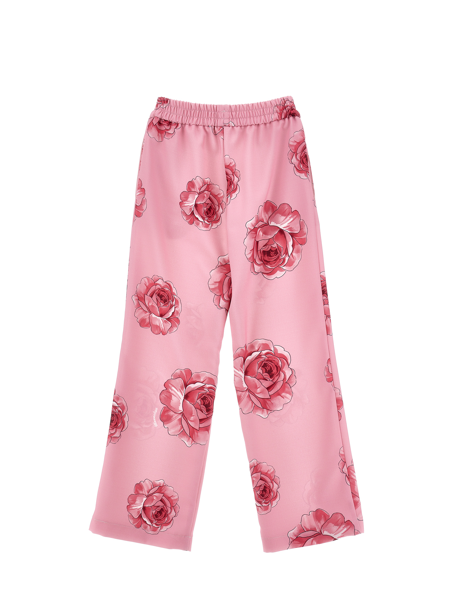 Monnalisa Soft Cady Rose Trousers In Rosa Fairy Tale