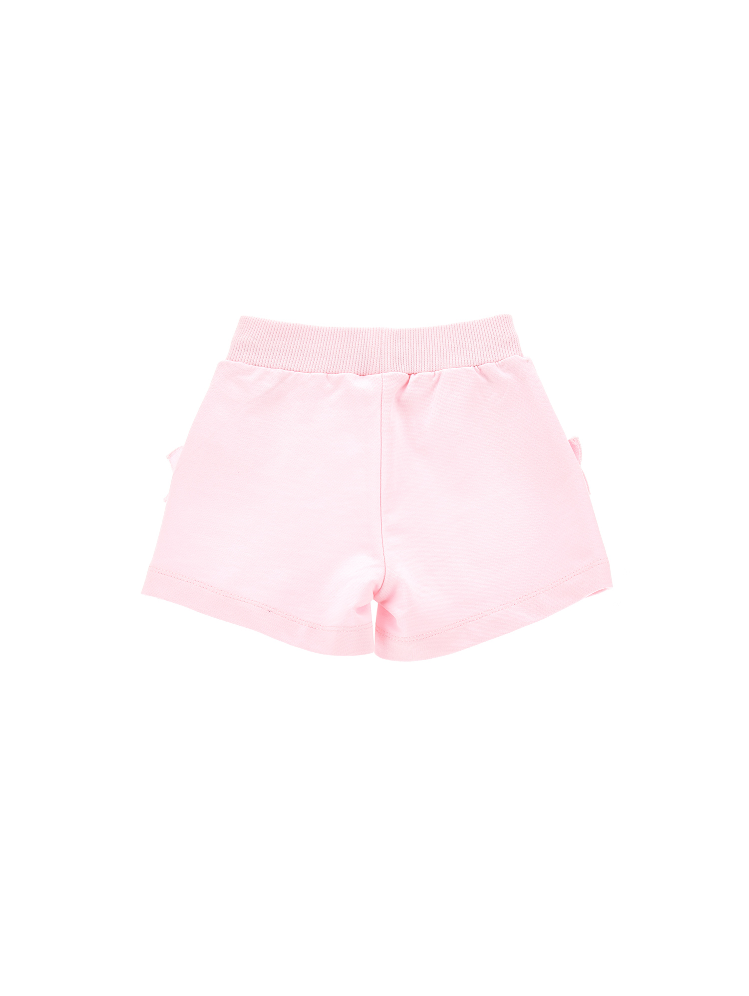 Monnalisa Fleece Shorts With Ruffles In Rosa Fairy Tale