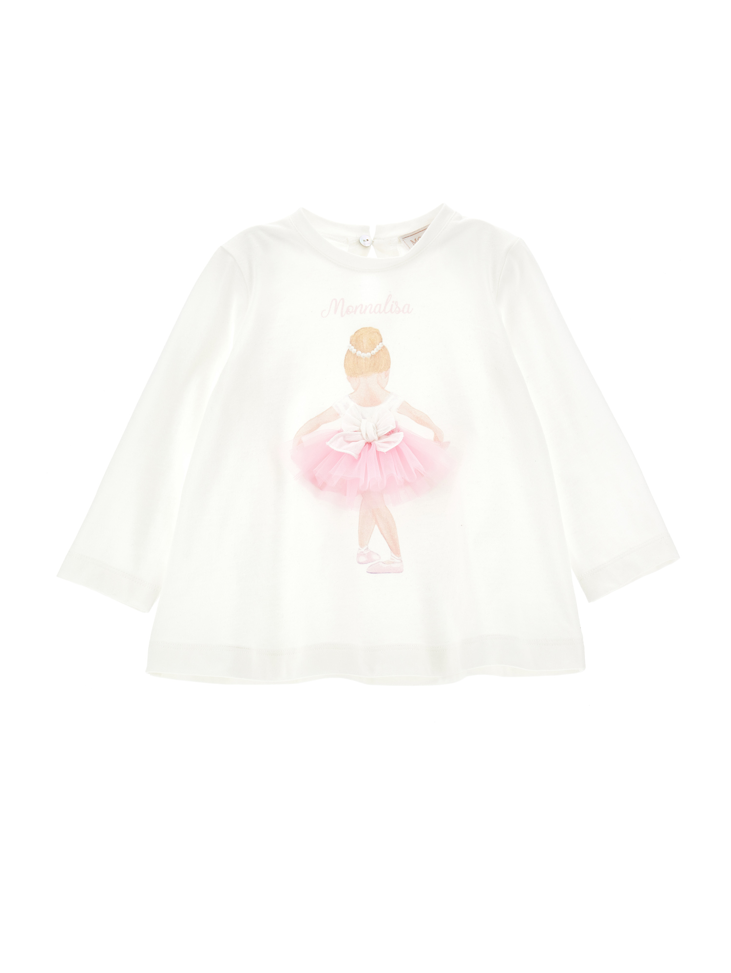 Monnalisa Maxi t-shirt cotone stampa ballerina
