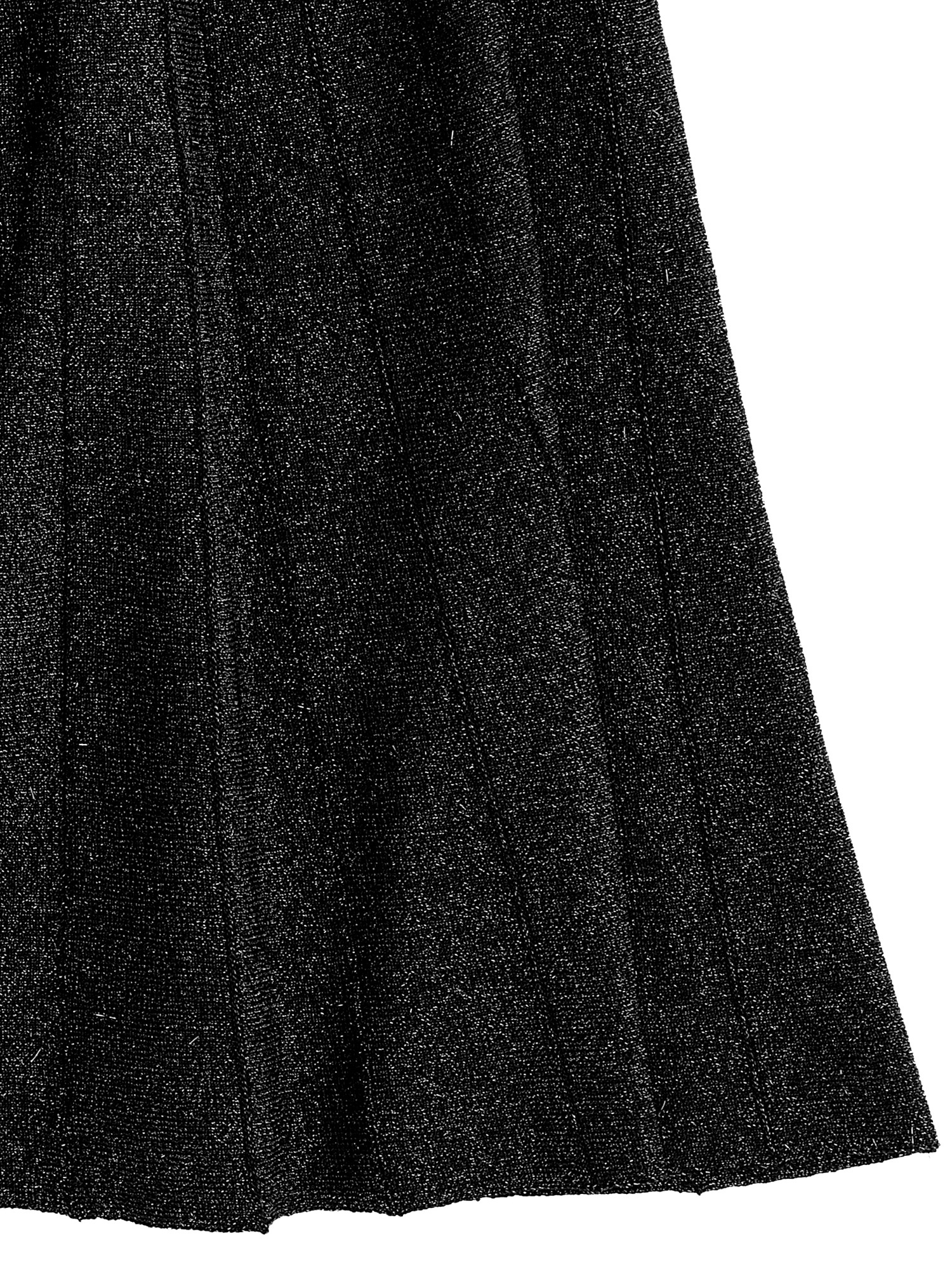 Shop Monnalisa Lurex Knit Skirt In Black