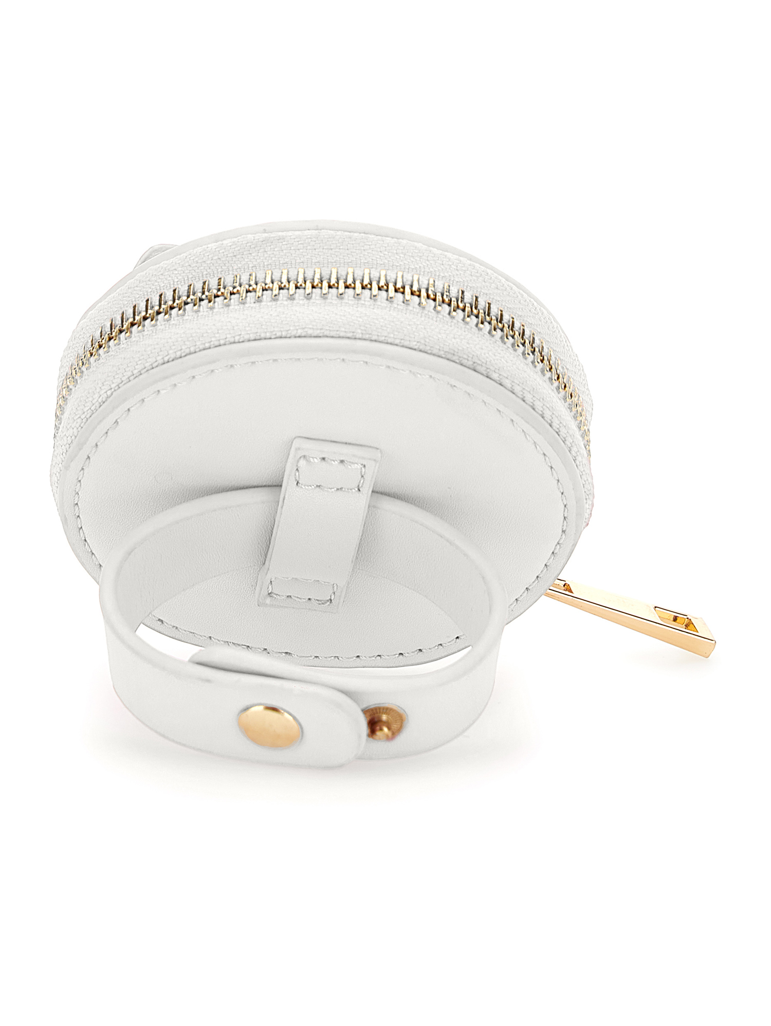 Monnalisa Regenerated Leather Bracelet Purse In Ecru