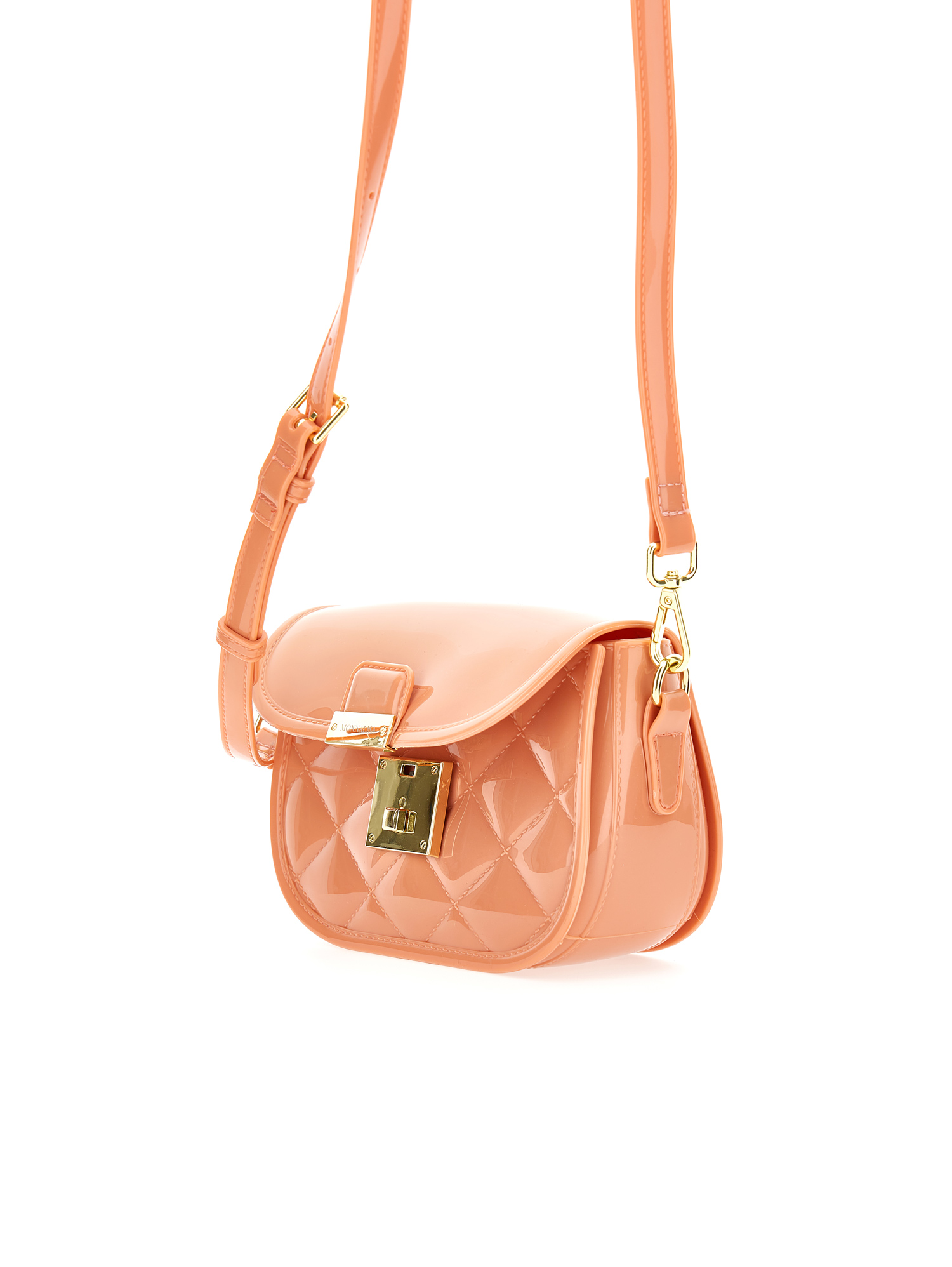 Shop Monnalisa Pvc Bag With Shoulder Strap In Dusty Pink Rose