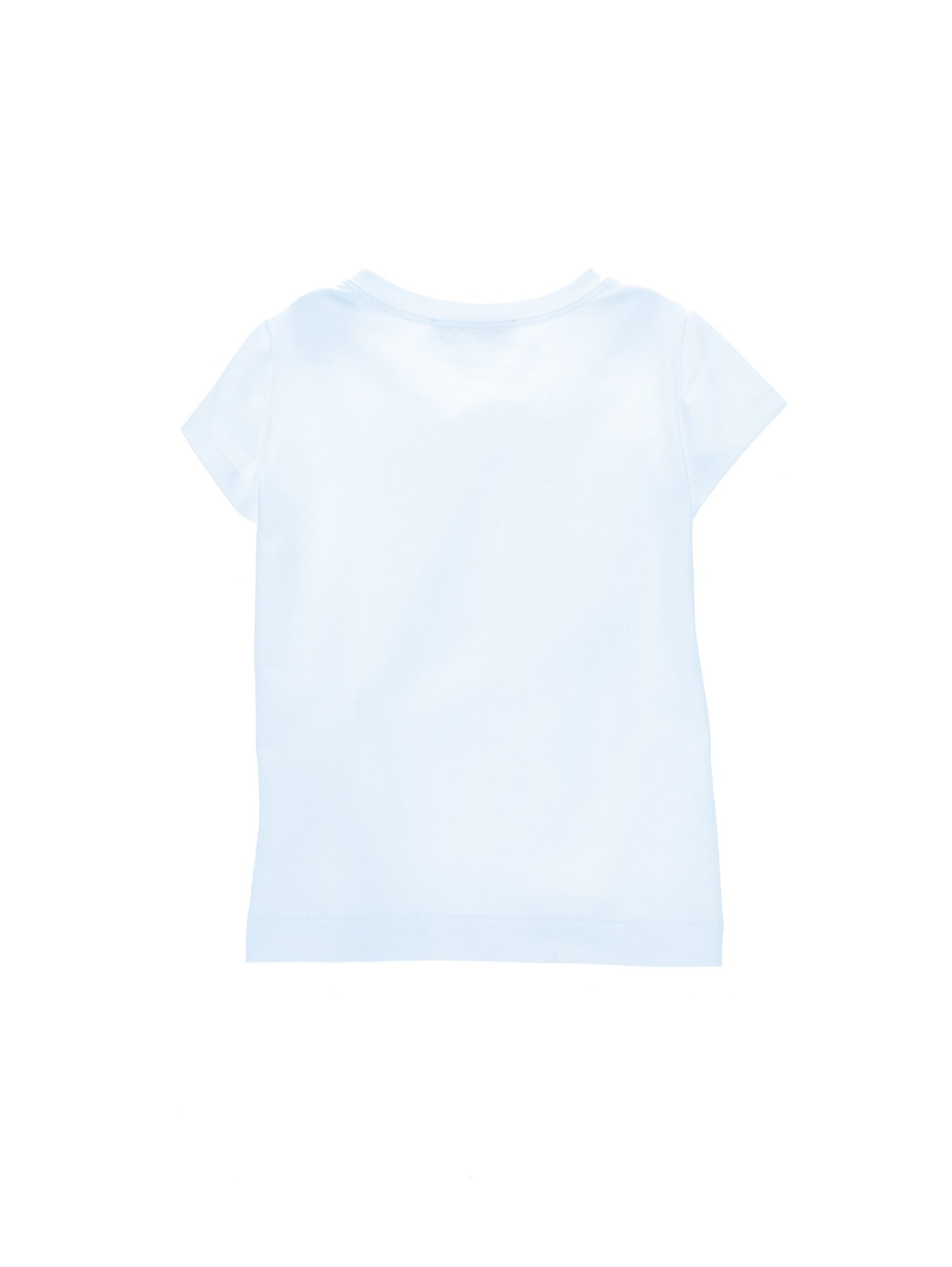 Shop Monnalisa Cherry Print Cotton T-shirt In Sky Blue