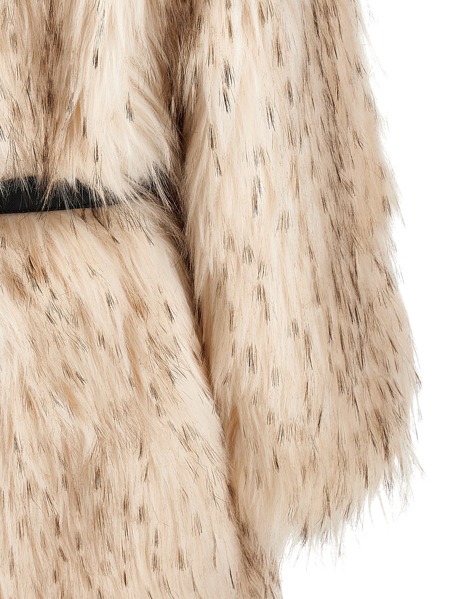Monnalisa Plush Coat In Cream