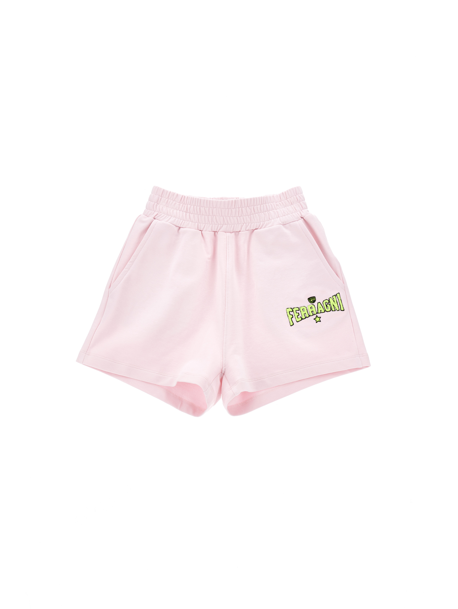 Shop Chiara Ferragni Cf Ferragni Stretch Fleece Shorts In Rosa Fairy Tale