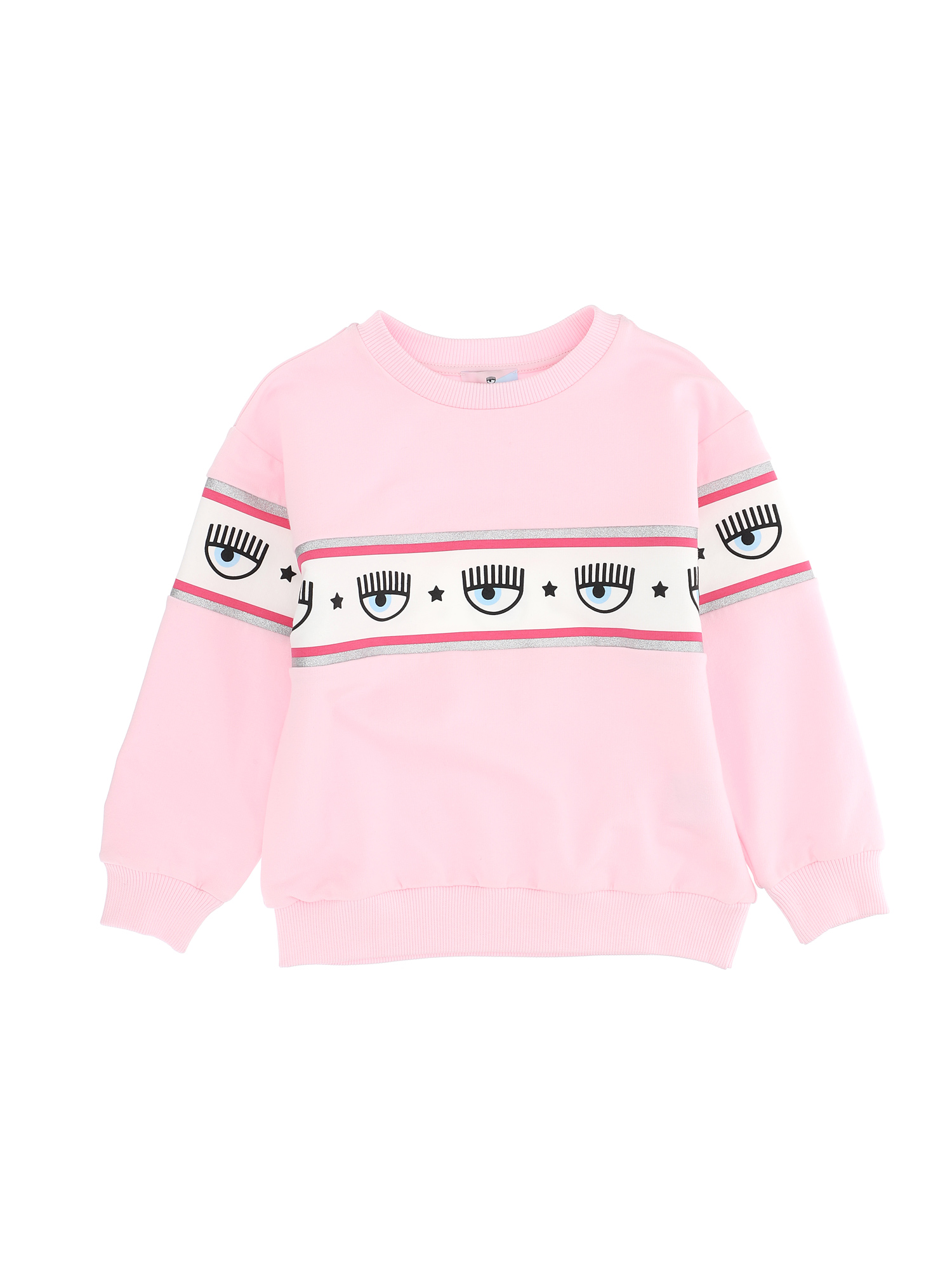 Chiara Ferragni Kids'   Maxi Logomania Sweatshirt In Rosa Fairy Tale