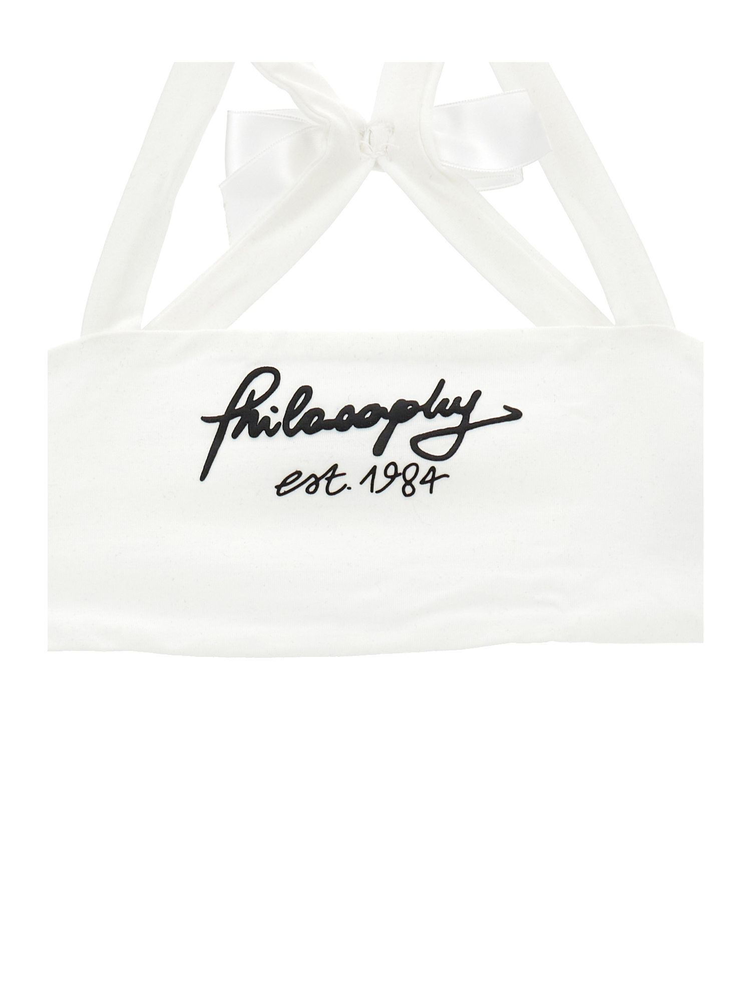 Philosophy Di Lorenzo Serafini Philosophy Kids Top And Skirt Set With Bow In White