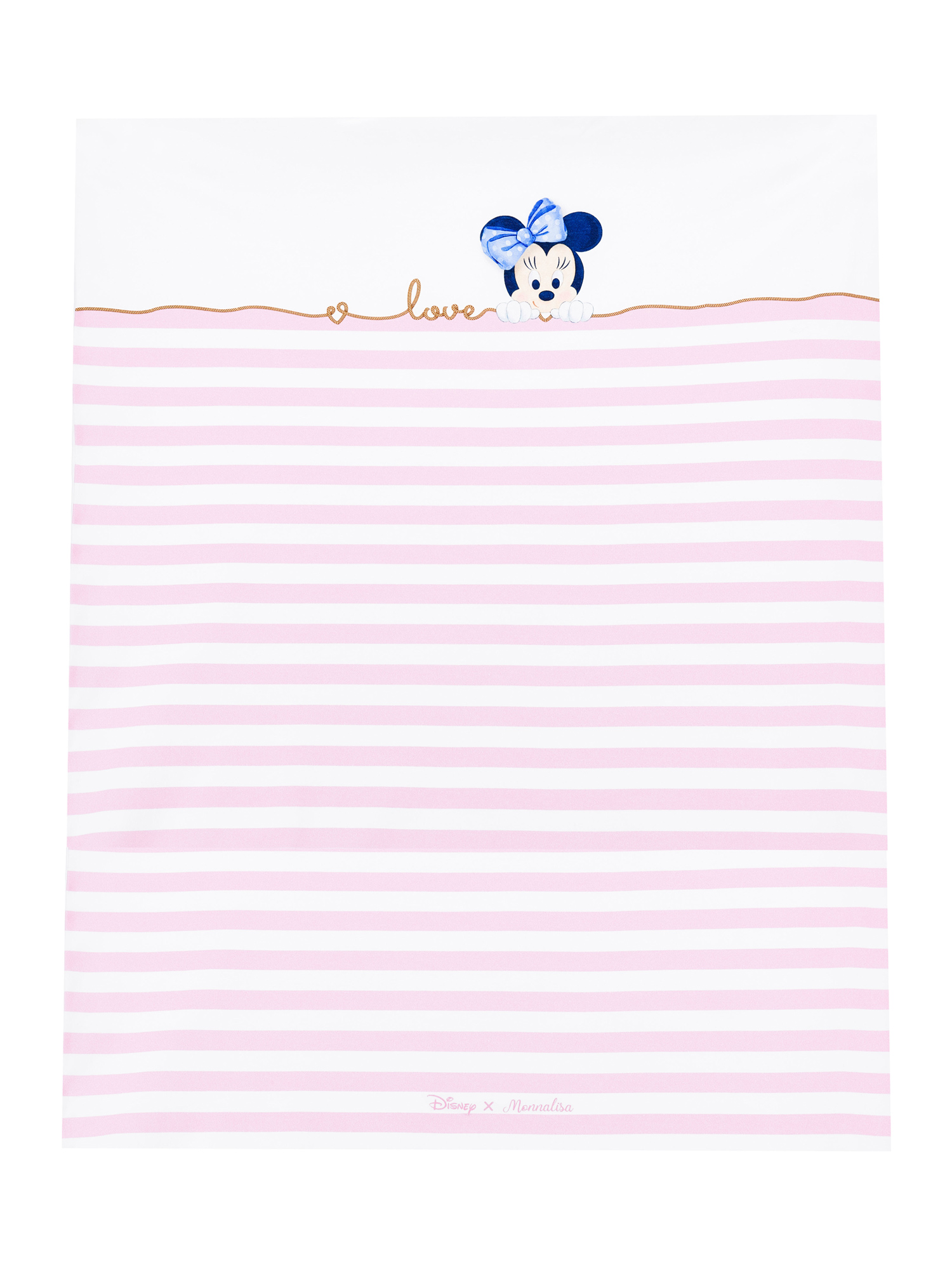 Shop Monnalisa Minnie Striped Blanket In White + Rosa Fairytale
