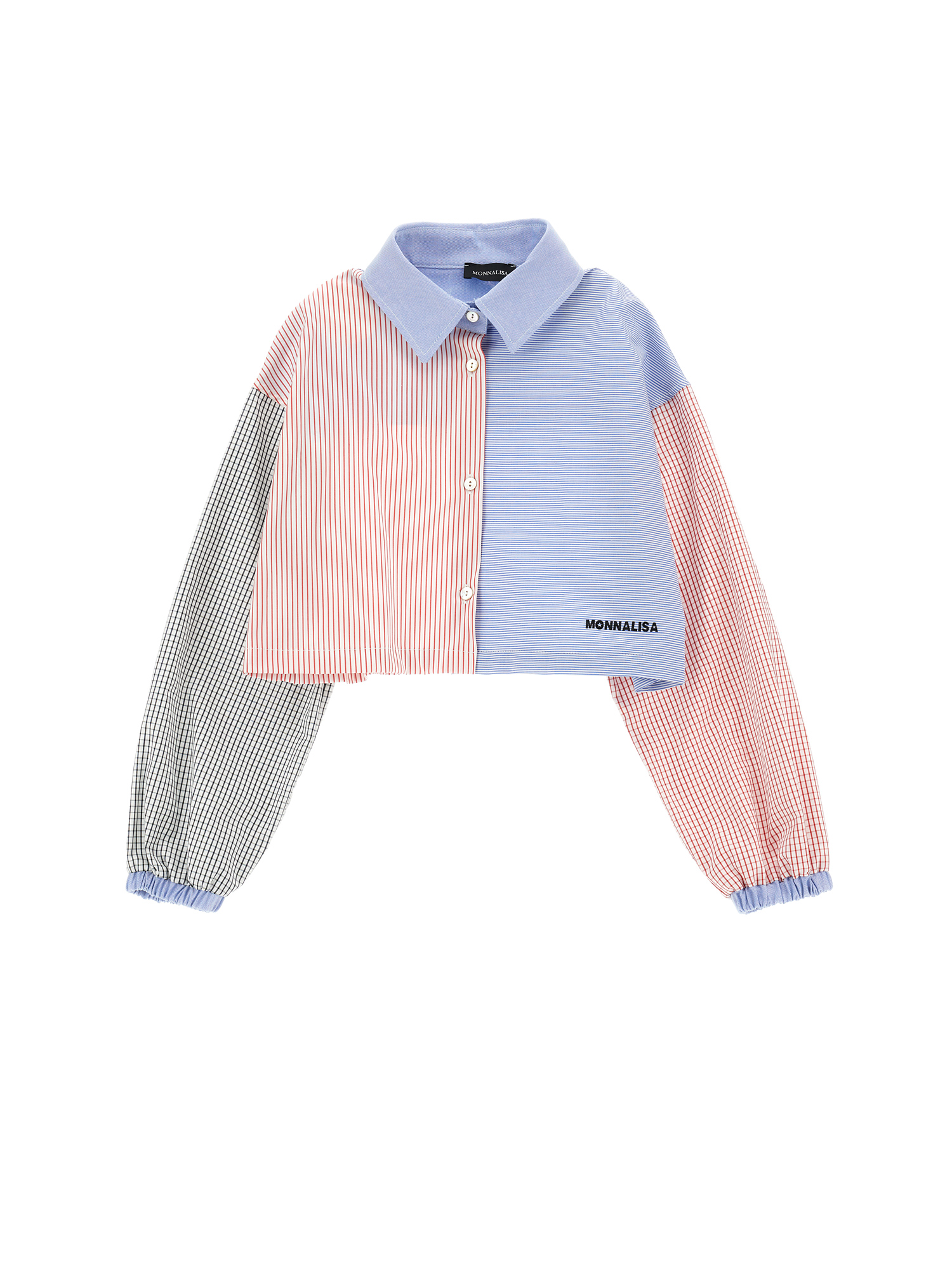 Monnalisa Camicia cropped patchwork