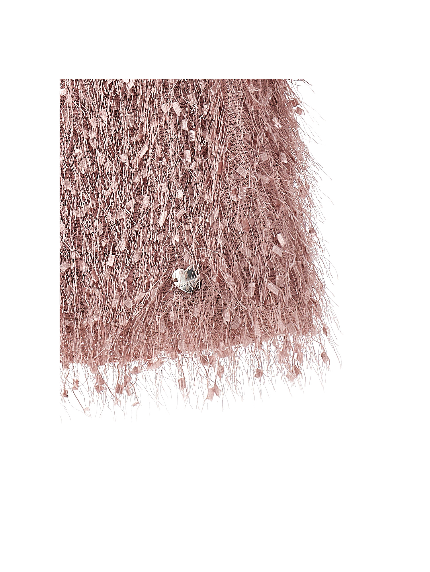 Monnalisa Viscose Fringed Top In Blush Pink