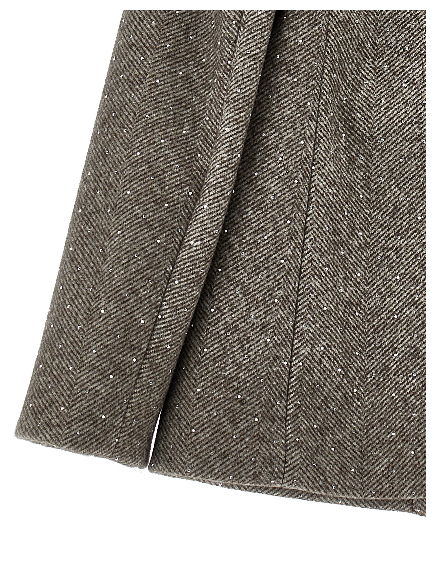 Monnalisa Velour Blazer With Rhinestones In Caramel