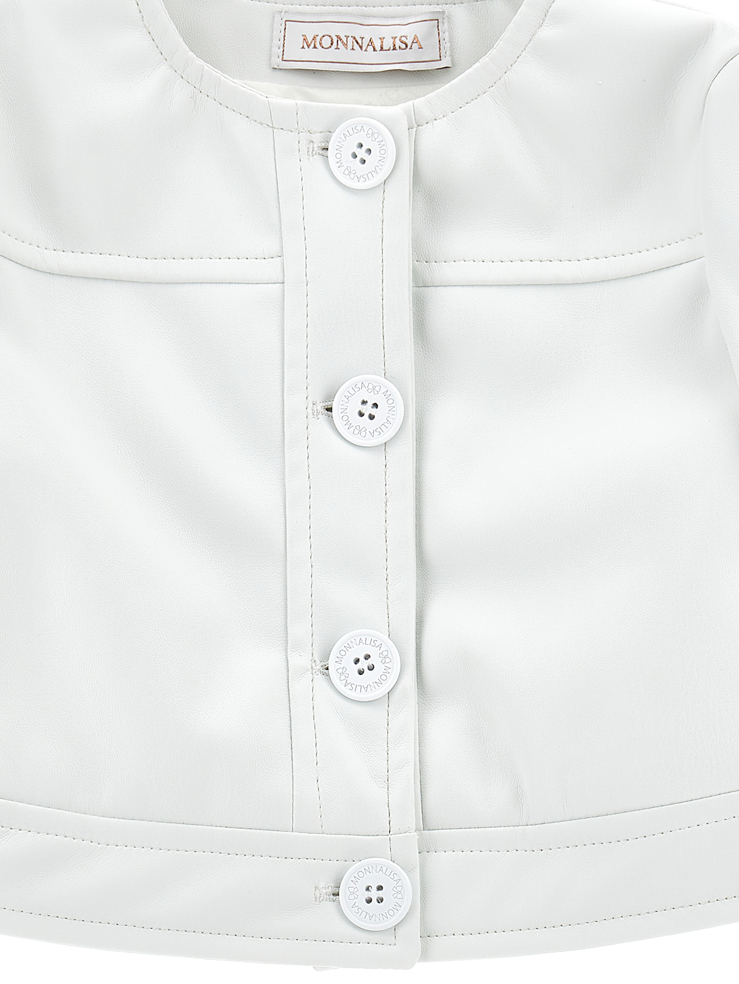 Monnalisa Biker Jacket In White
