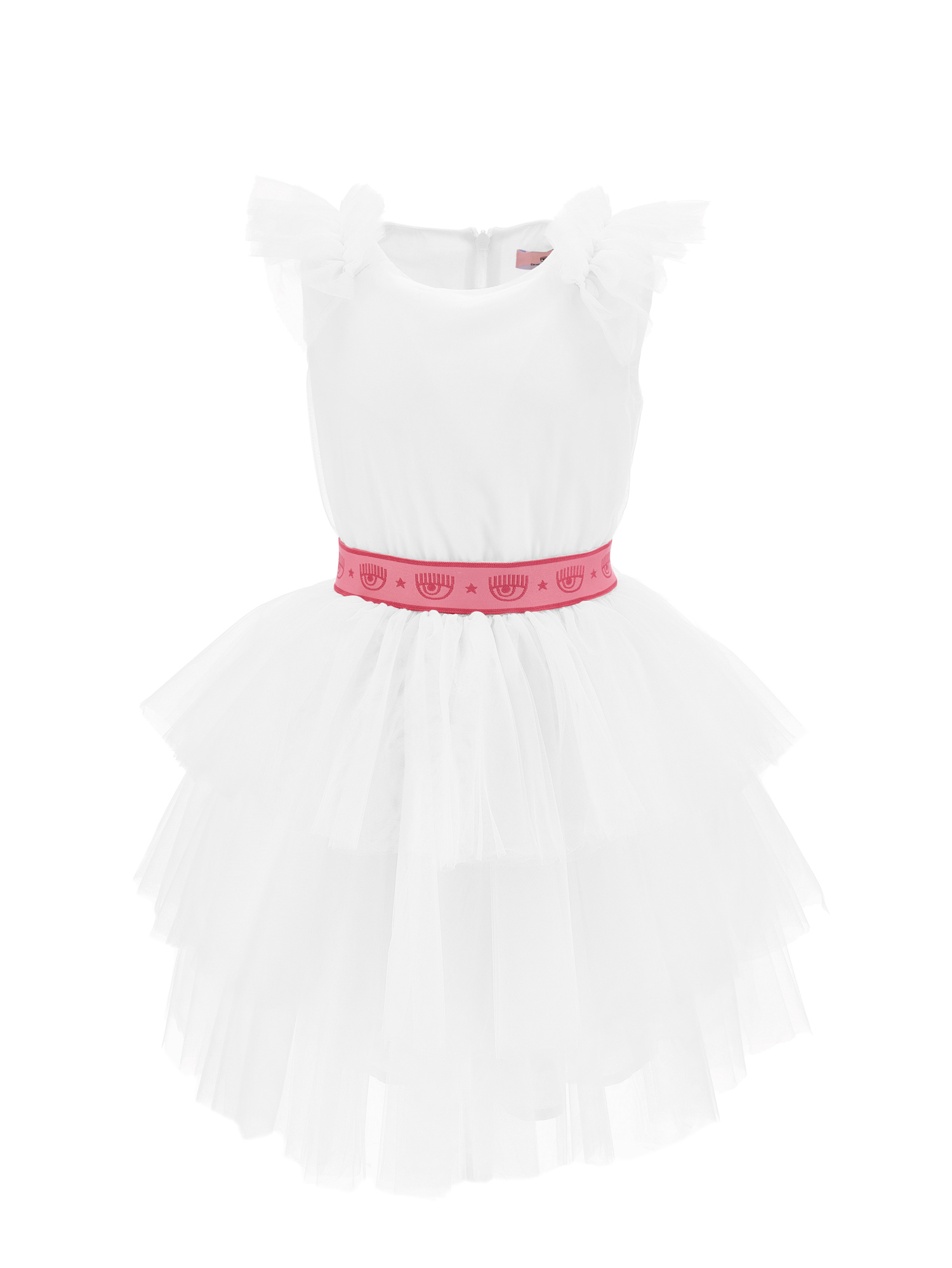 Chiara Ferragni Kids'   Cf Party Tulle Dress In White