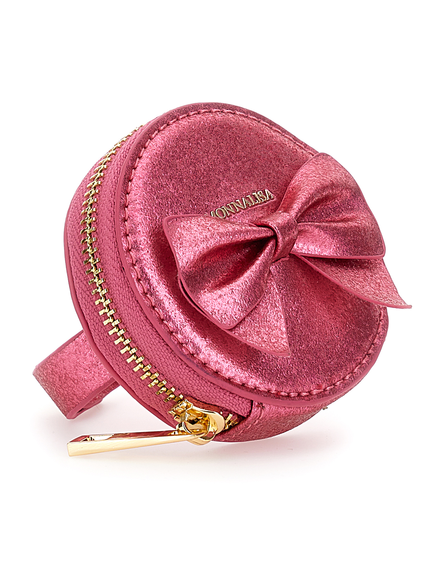 Shop Monnalisa Glitter Bracelet Purse In Sachet Pink