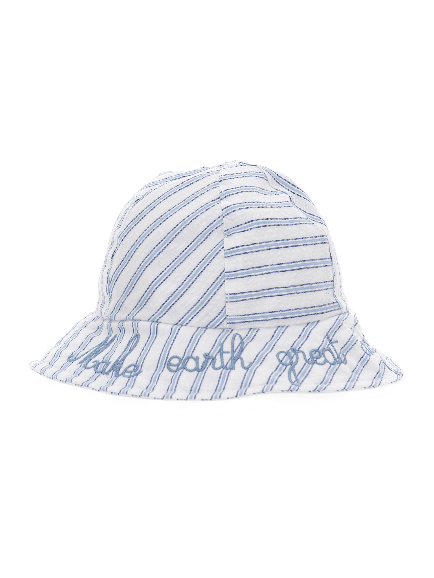 Monnalisa Striped Fisherman Hat In White