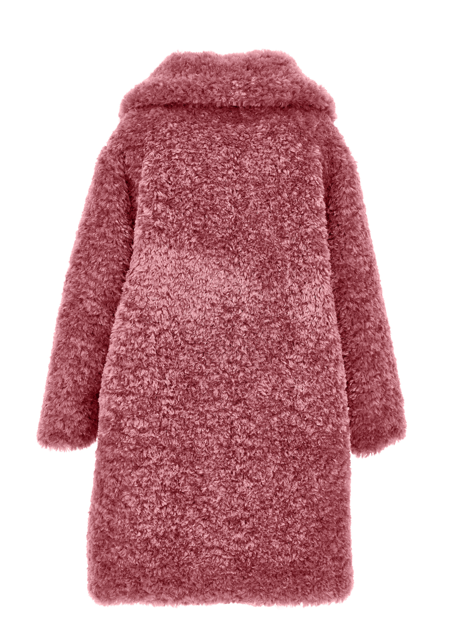 Monnalisa Plush Coat In Blush Pink