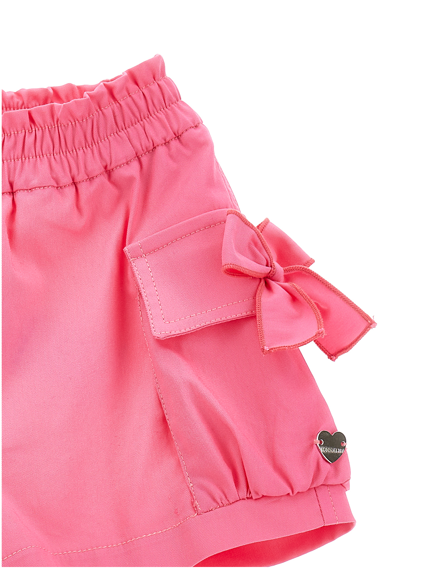 Monnalisa Batavia Fabric Shorts In Sachet Pink