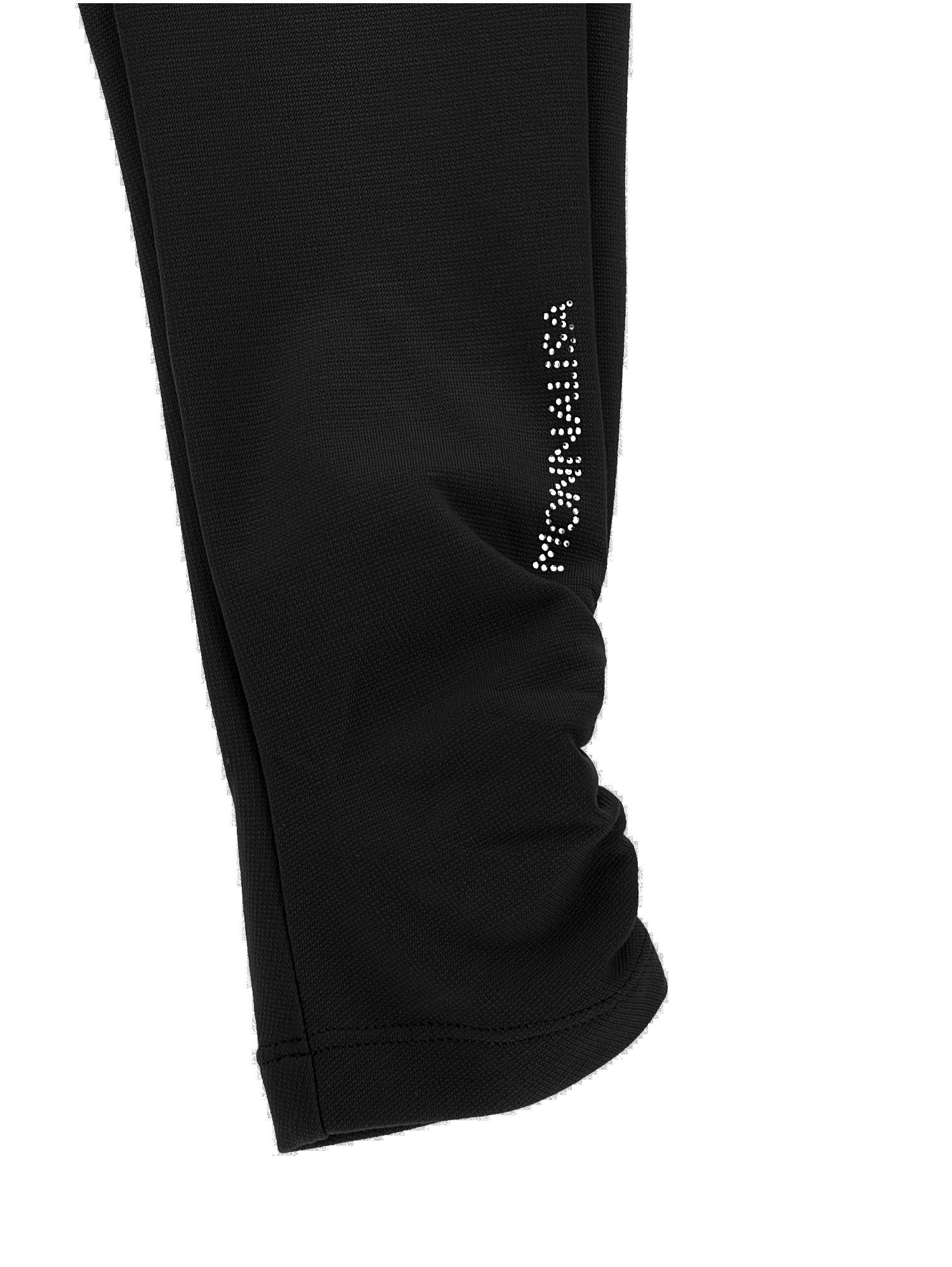 Monnalisa Ruched Milano Stitch Leggings In Black
