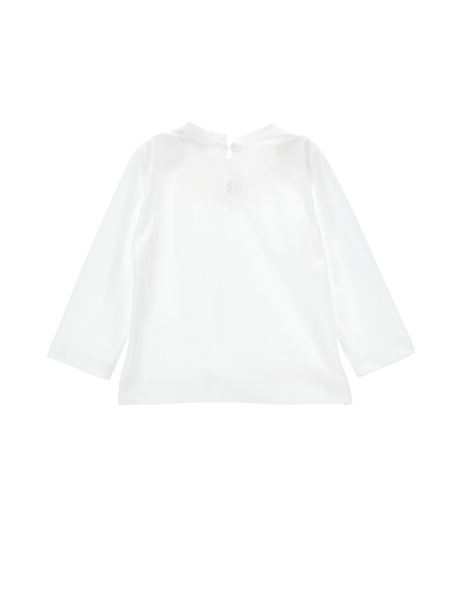 Monnalisa T-shirt With Embroidered Flowers In White