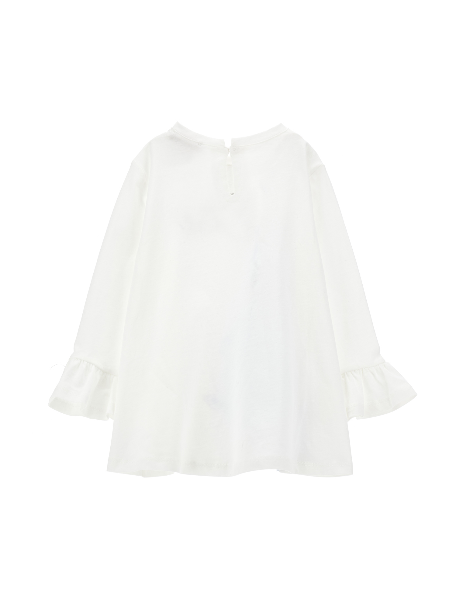 Monnalisa Crystal-embellished Cartoon-print T-shirt In Cream