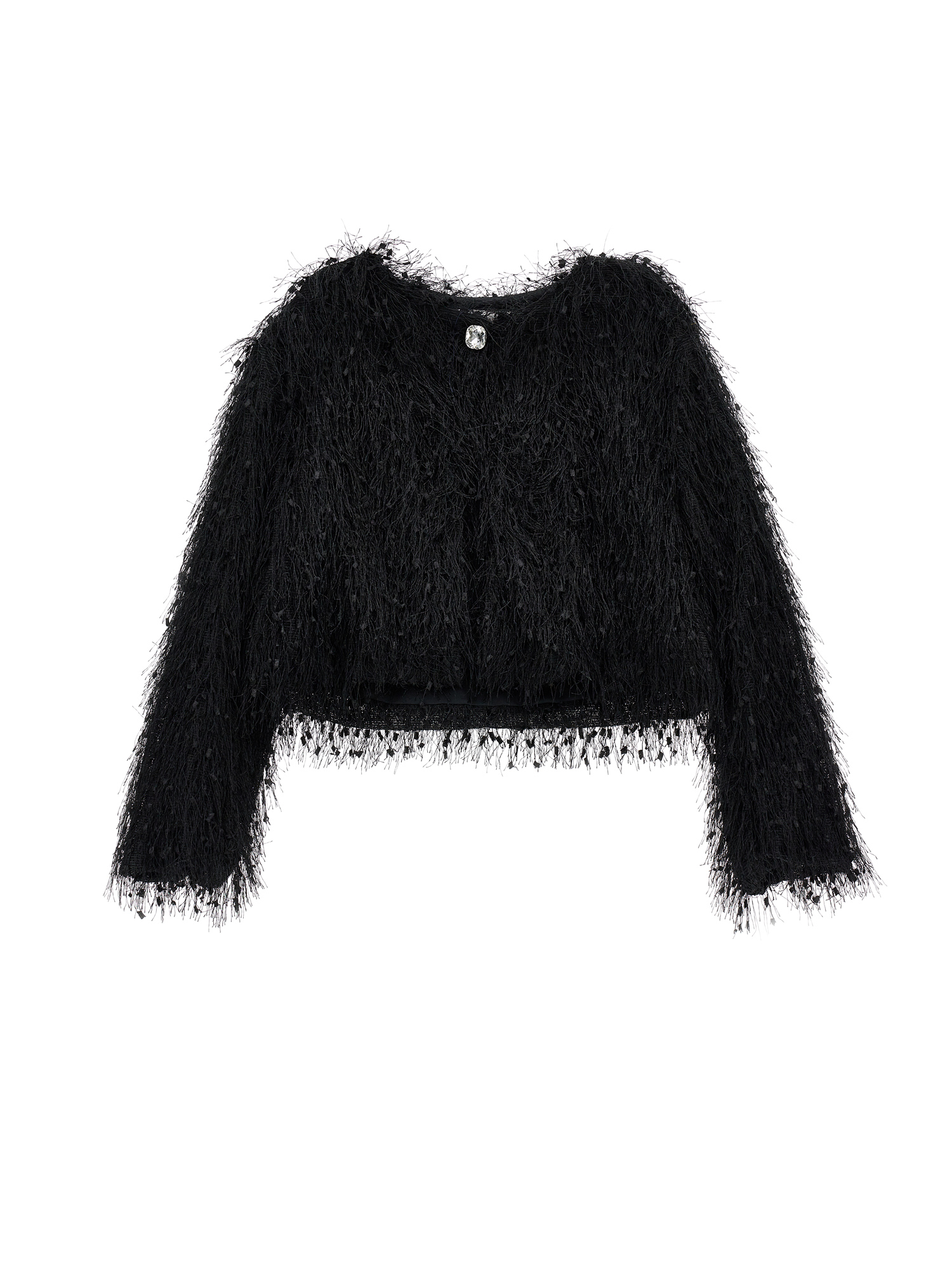 Monnalisa Kids' Bolero With Fringing In Black