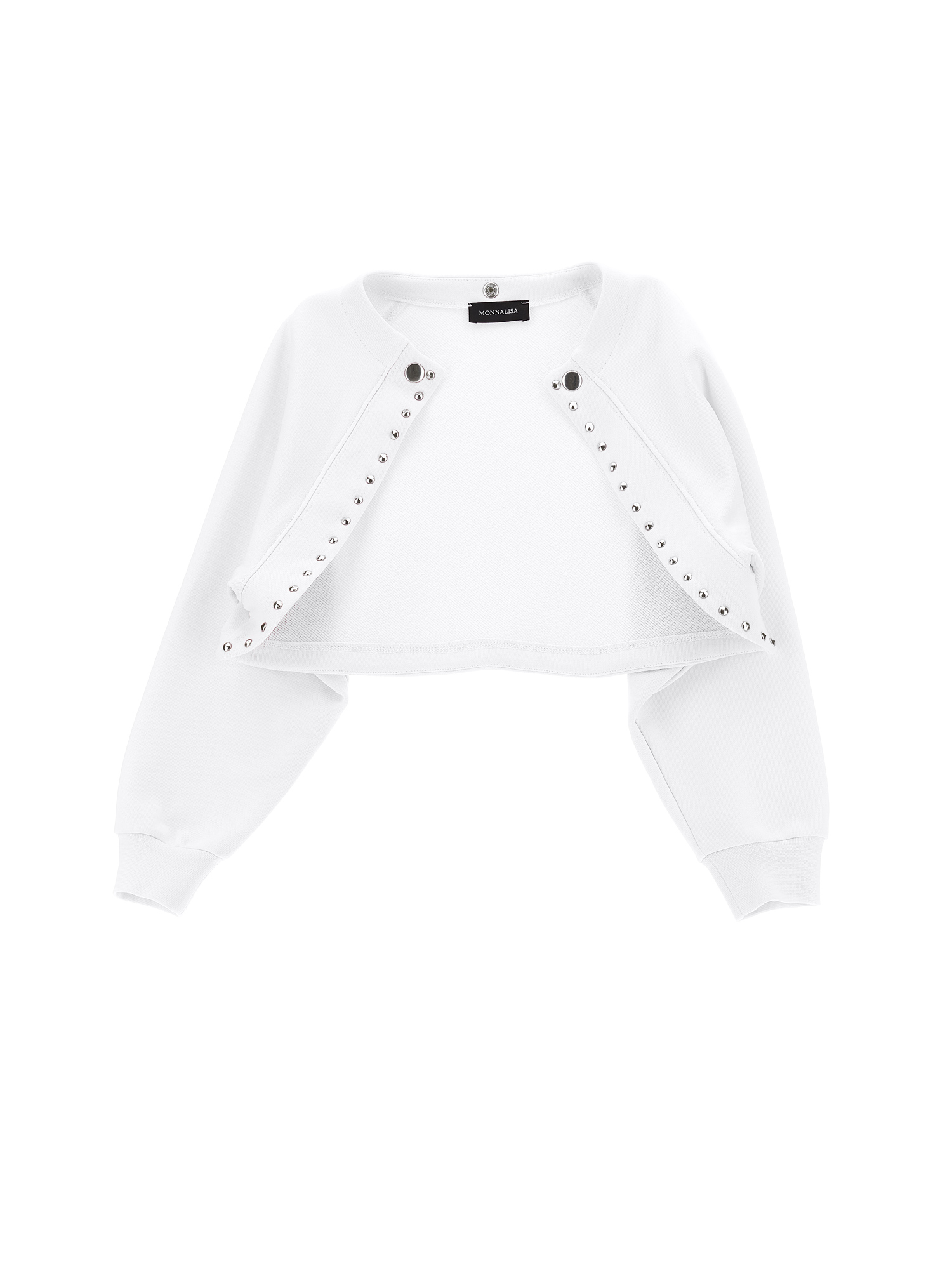 Monnalisa Sweatshirt With Shrug In White