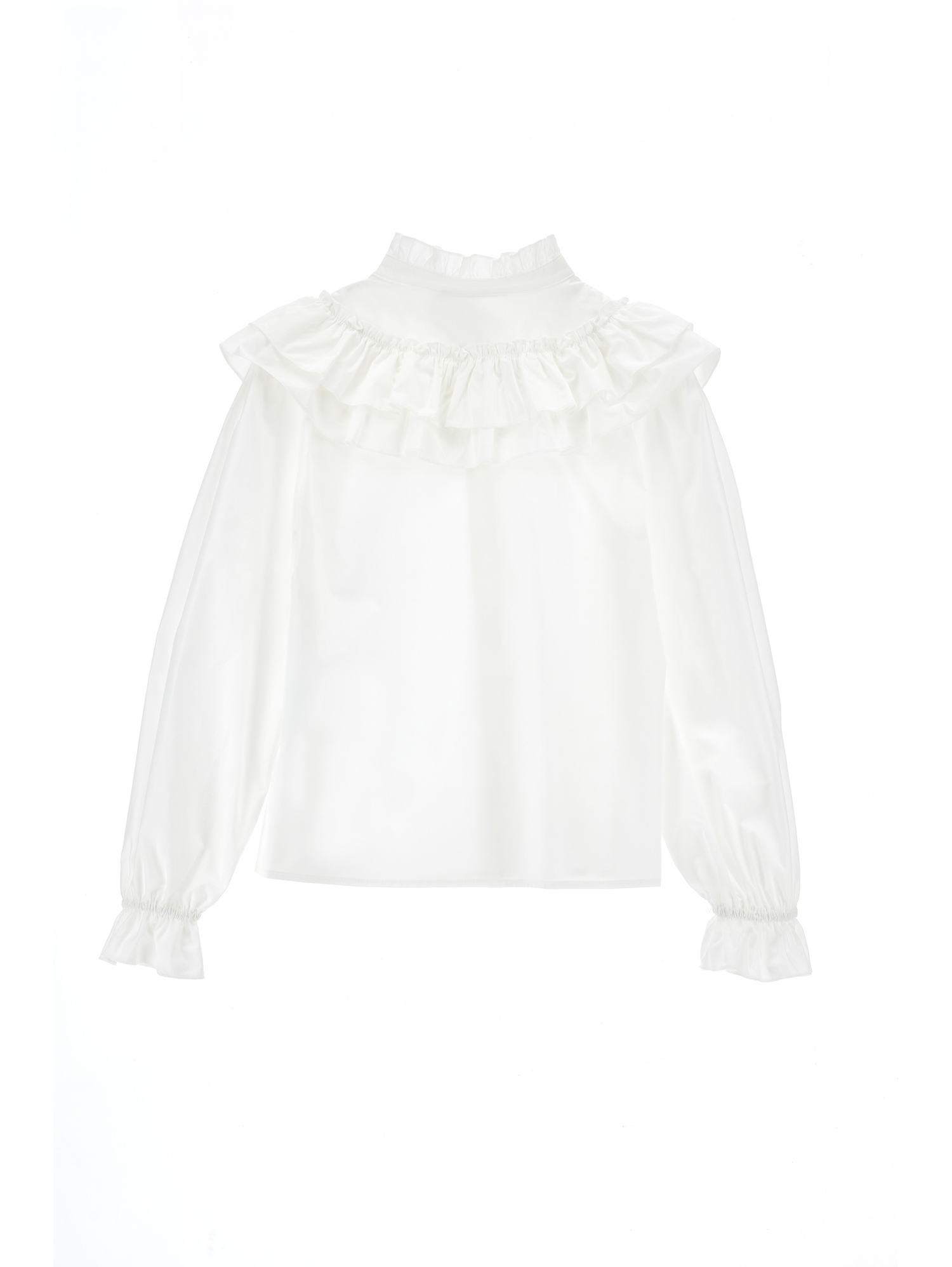 Philosophy Di Lorenzo Serafini Philosophy Kids  Poplin Shirt With Ruffles In White