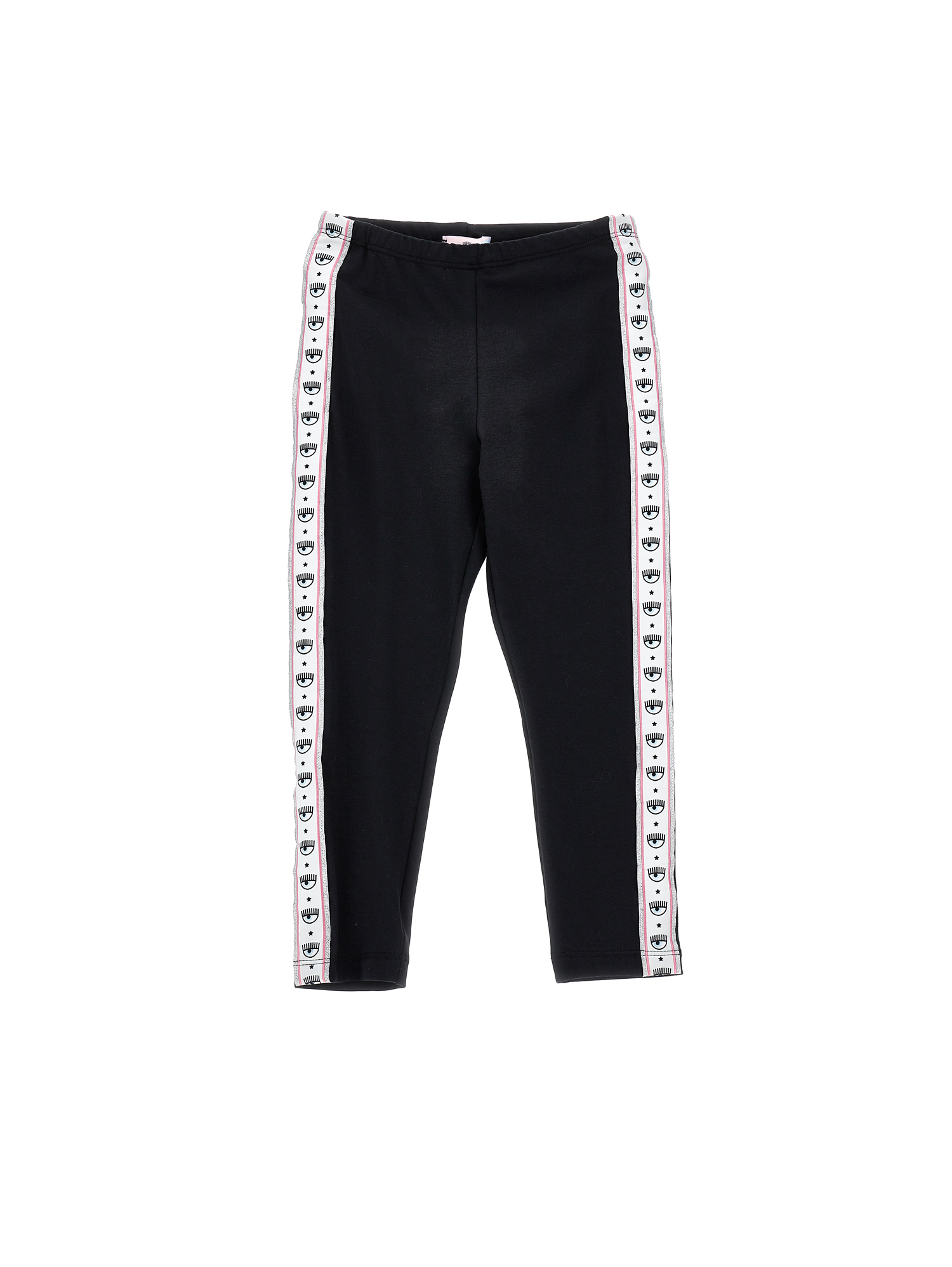 Chiara Ferragni Kids'   Maxilogomania Jersey Leggings In Black