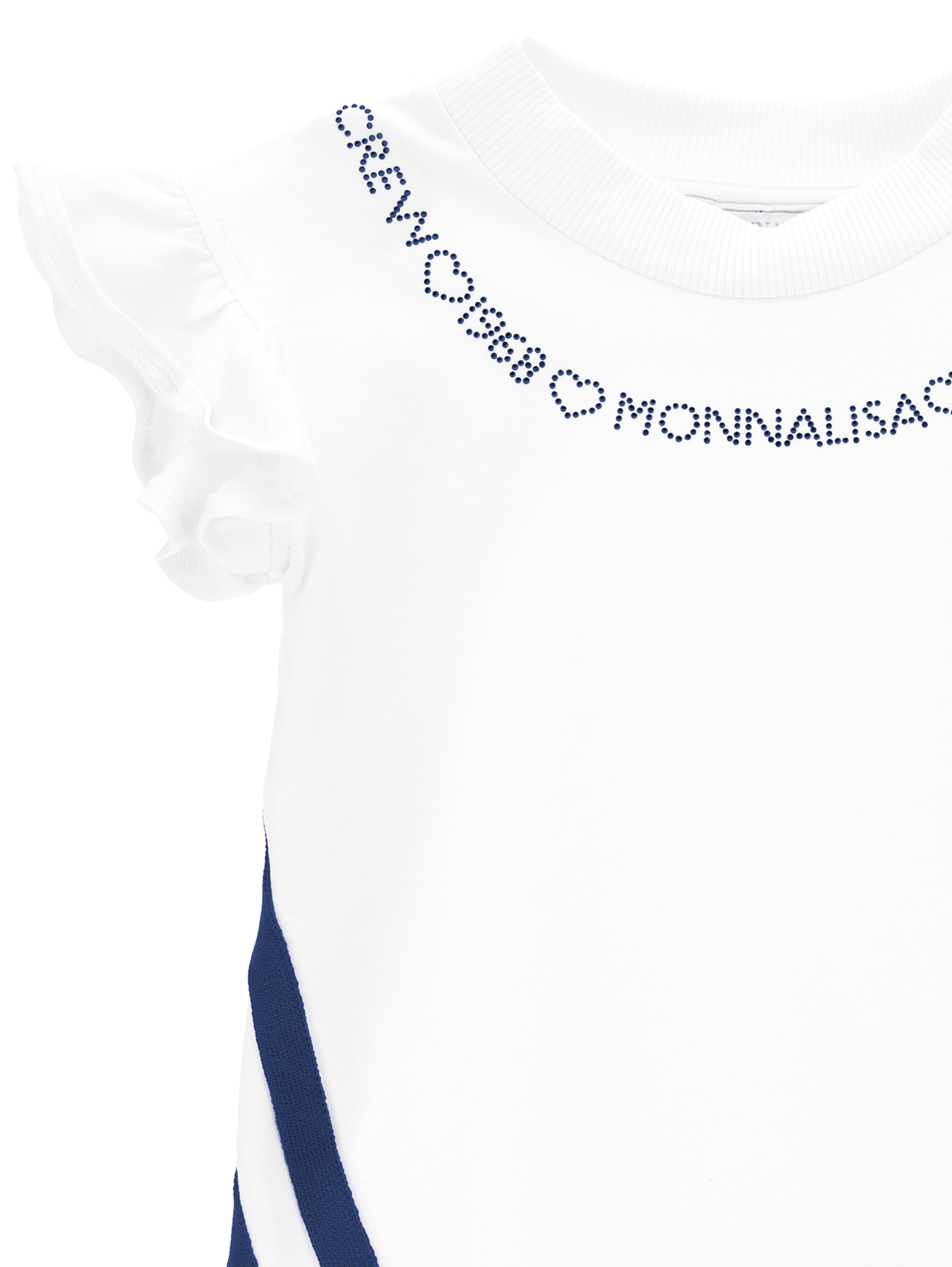 Shop Monnalisa Sporty Sweatshirt Dress In White