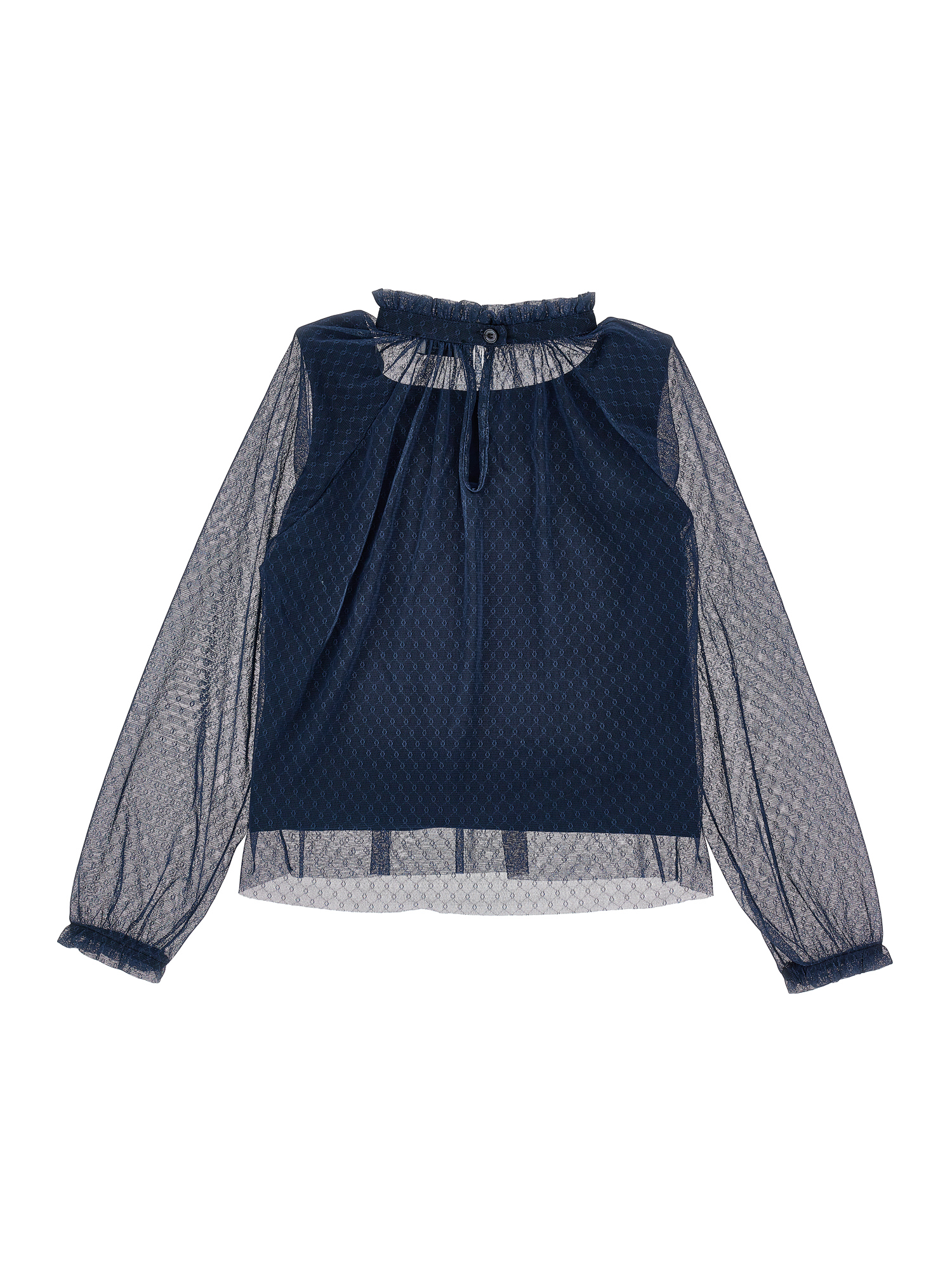 Philosophy Di Lorenzo Serafini Philosophy Kids  Plumetis Tulle Blouse In Blue