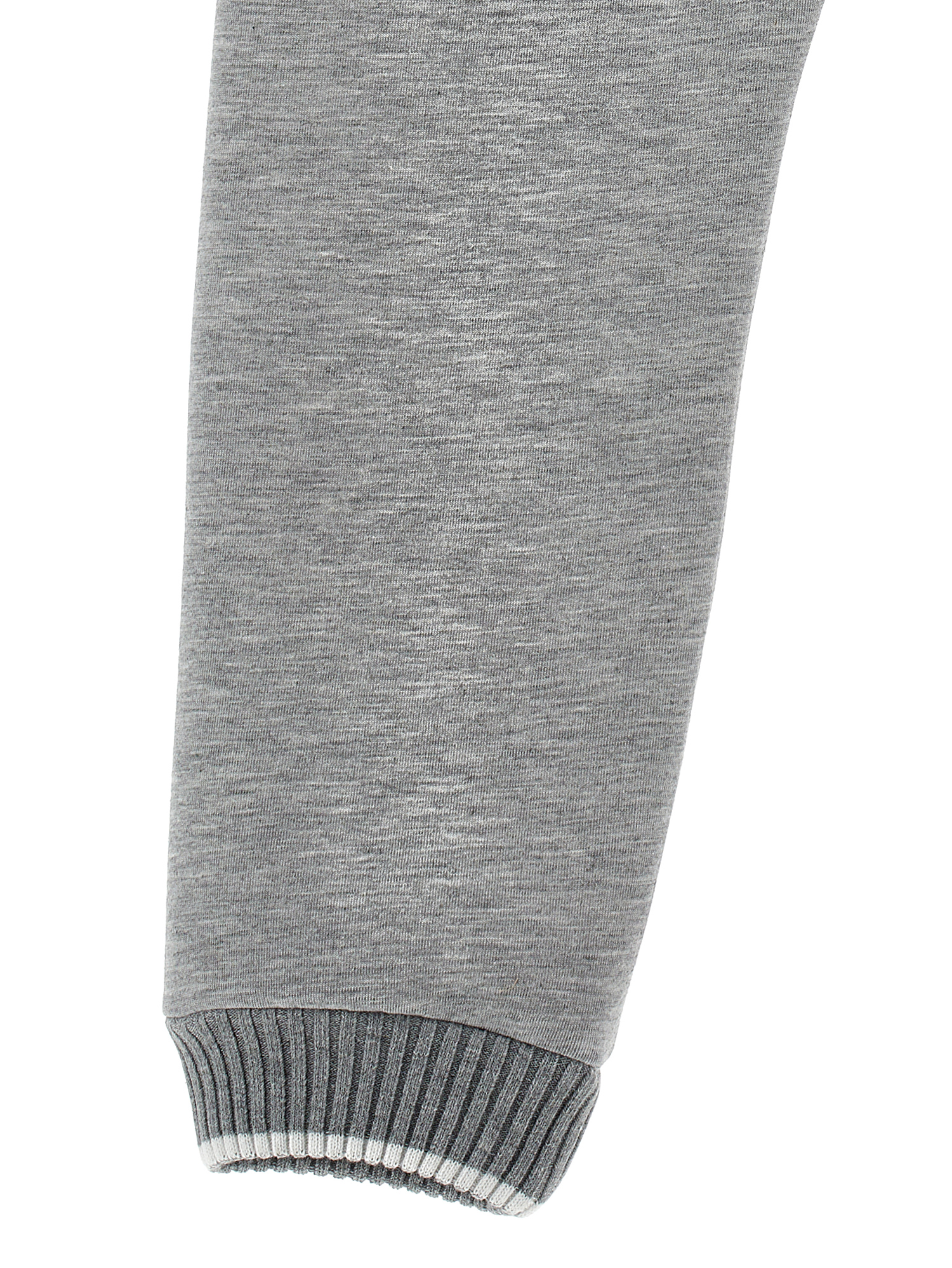 Monnalisa Fleece Joggers In Grey + Cream