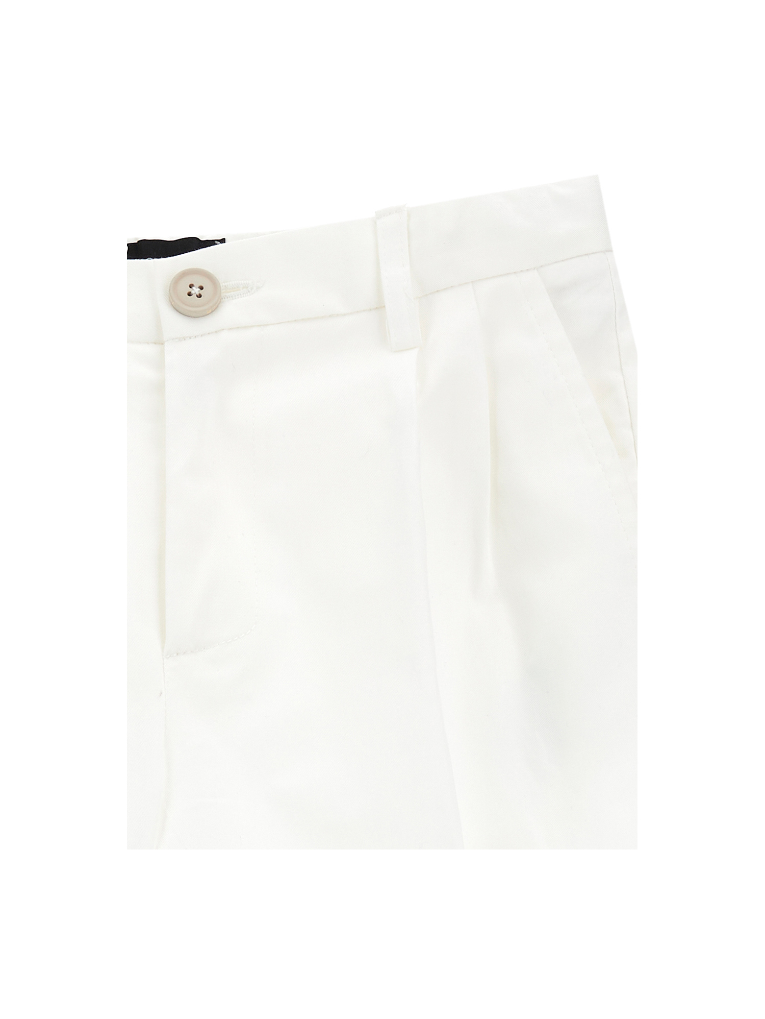 Shop Monnalisa Classic Gabardine Trousers In Cream