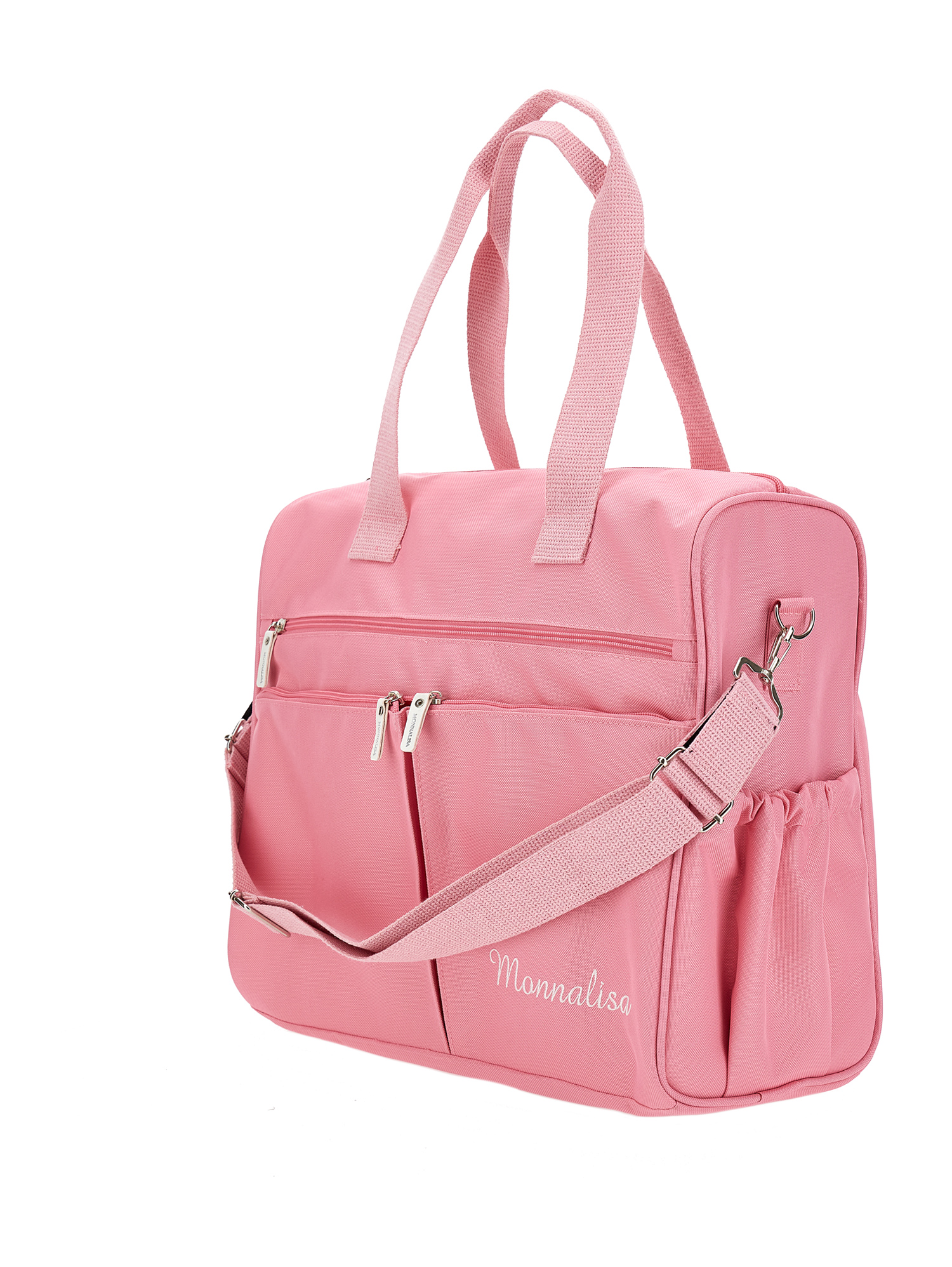 Shop Monnalisa Ottoman Changing Bag With Logo In Rosa Fairy Tale