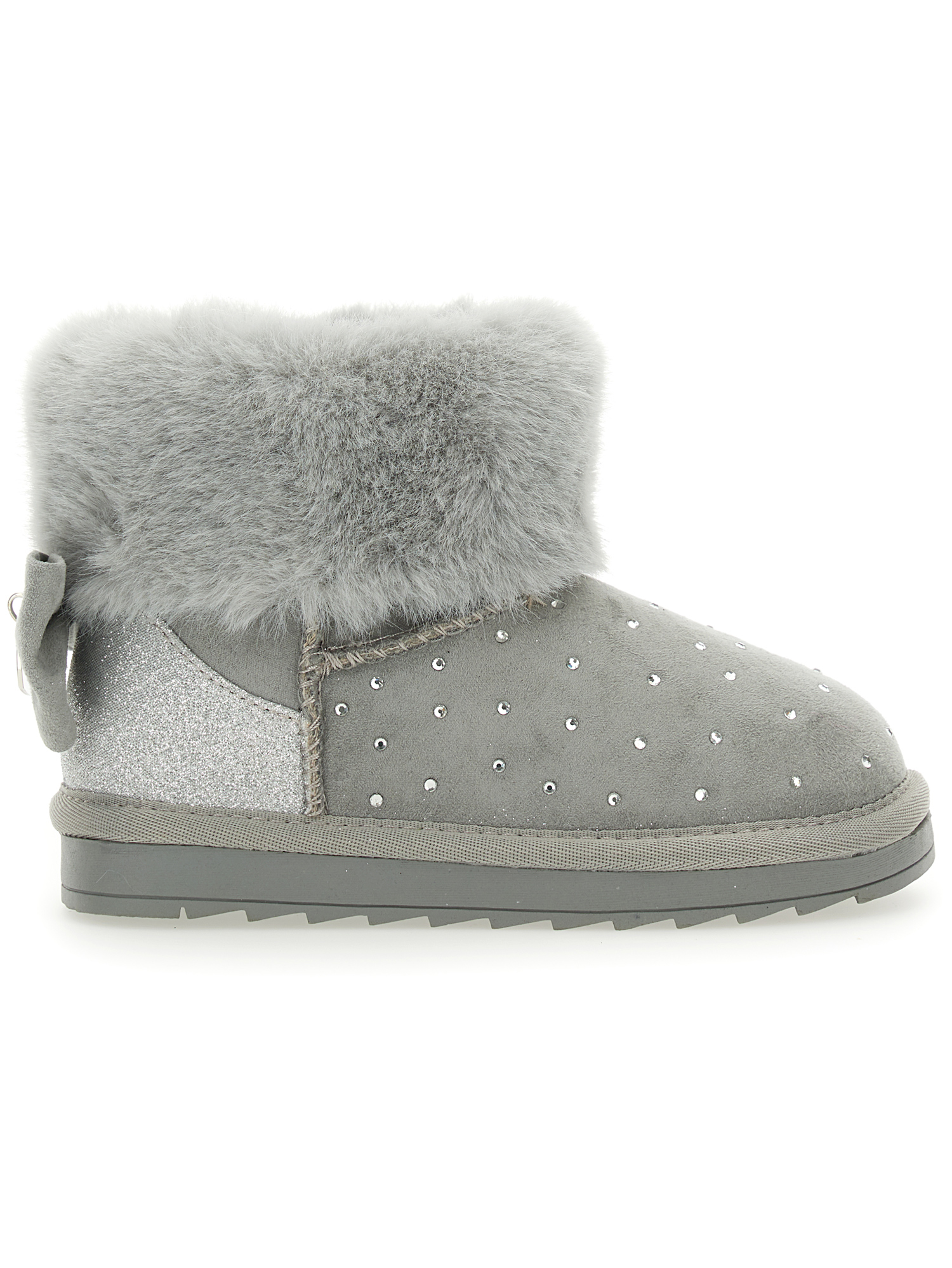 MONNALISA MONNALISA RHINESTONE SUEDE ANKLE BOOTS