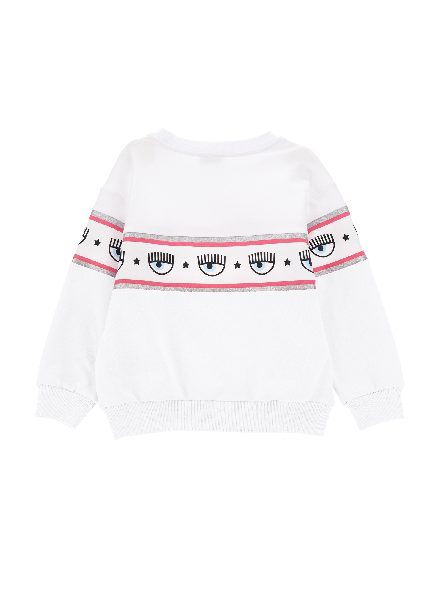 Shop Chiara Ferragni Maxilogomania Two-tone Sweatshirt In White