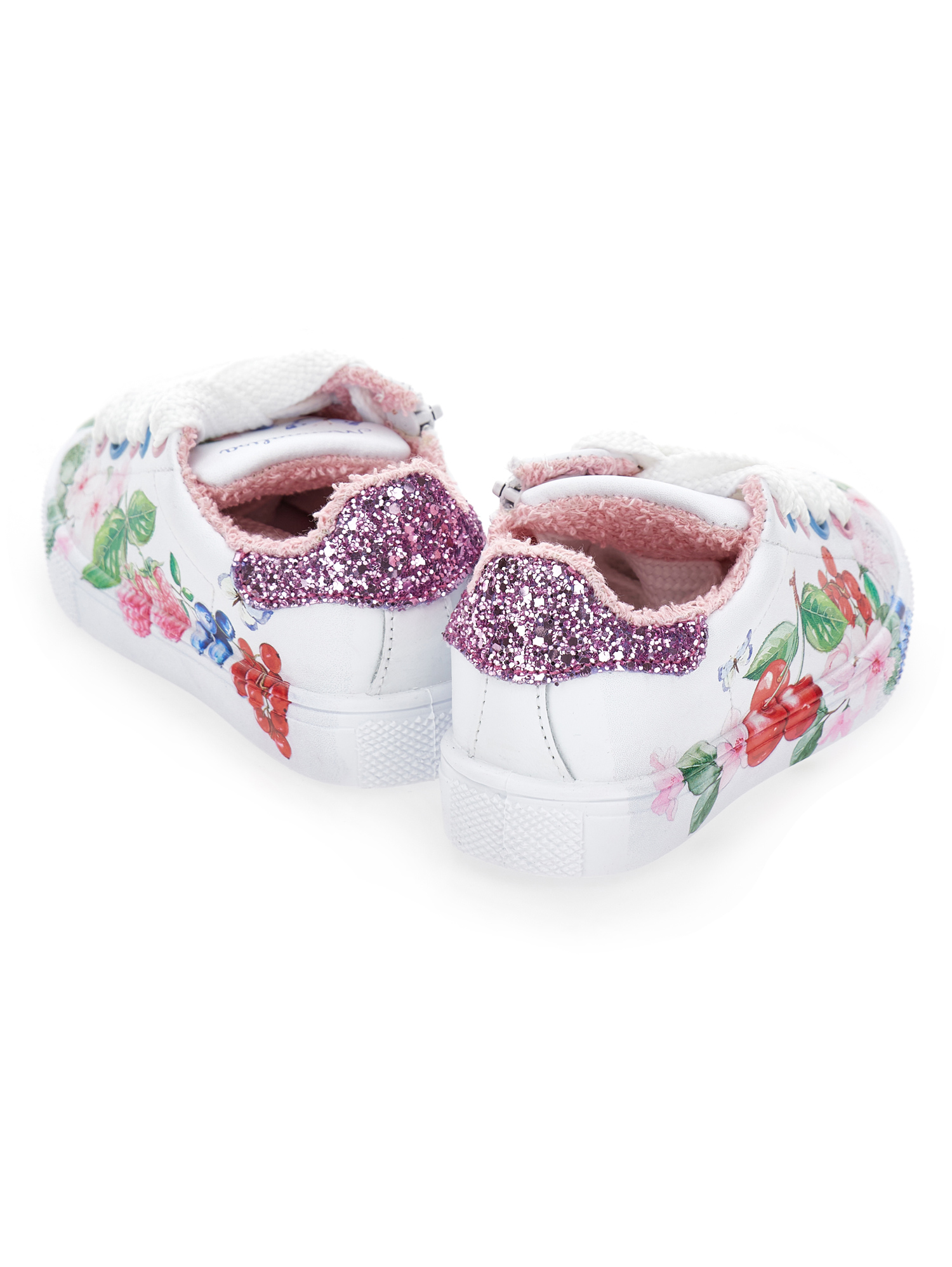 Monnalisa Bycast Sneakers With Fruit Print In White