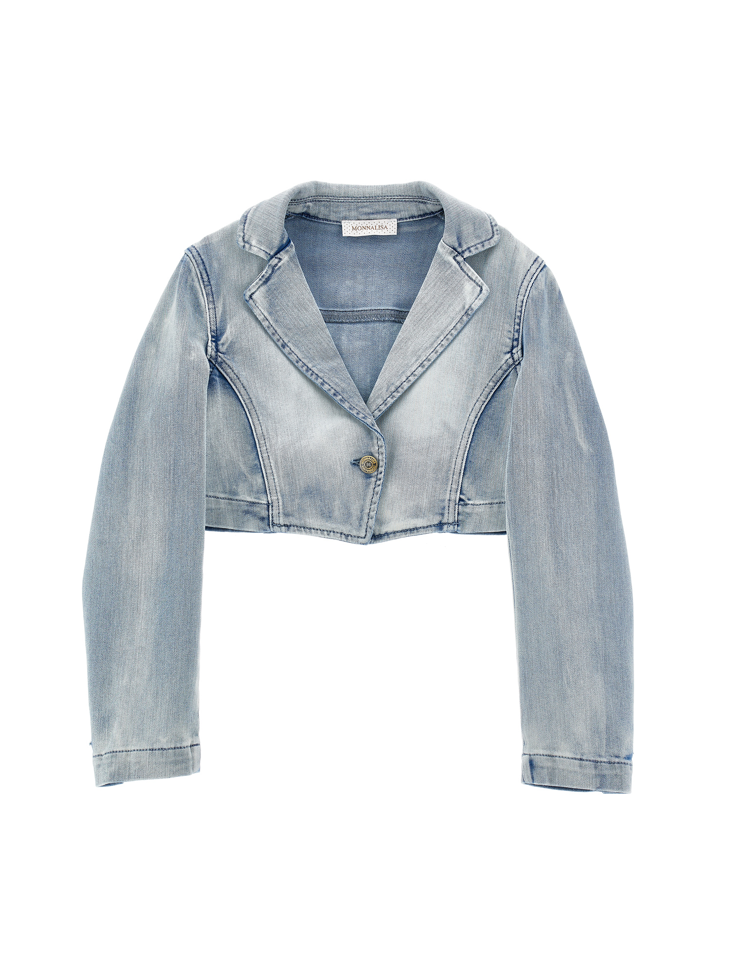 Monnalisa Stretch-jeansjacke In Stone Bleach
