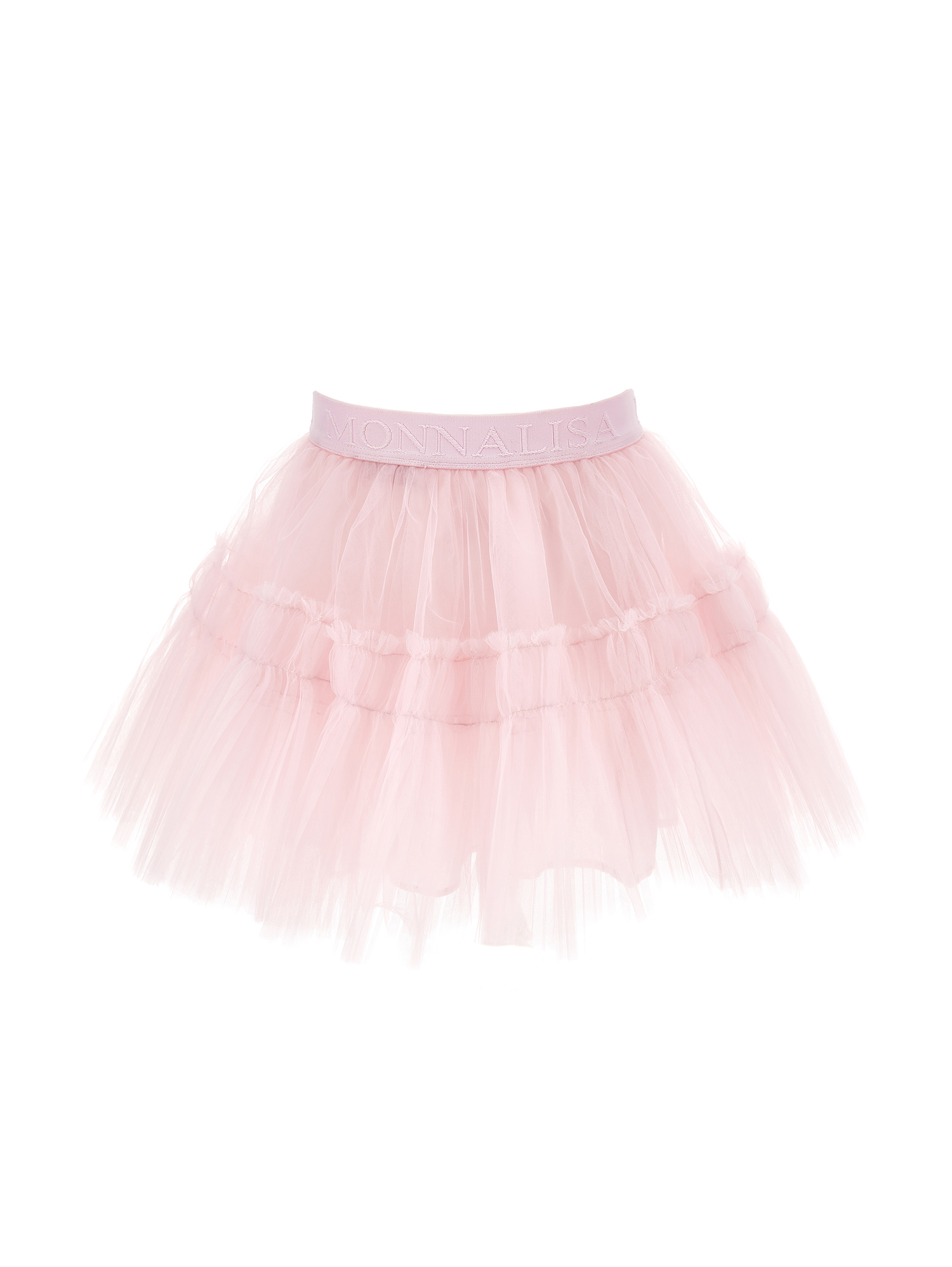 Monnalisa Kids'   Tulle Circle Skirt In Dusty Pink Rose