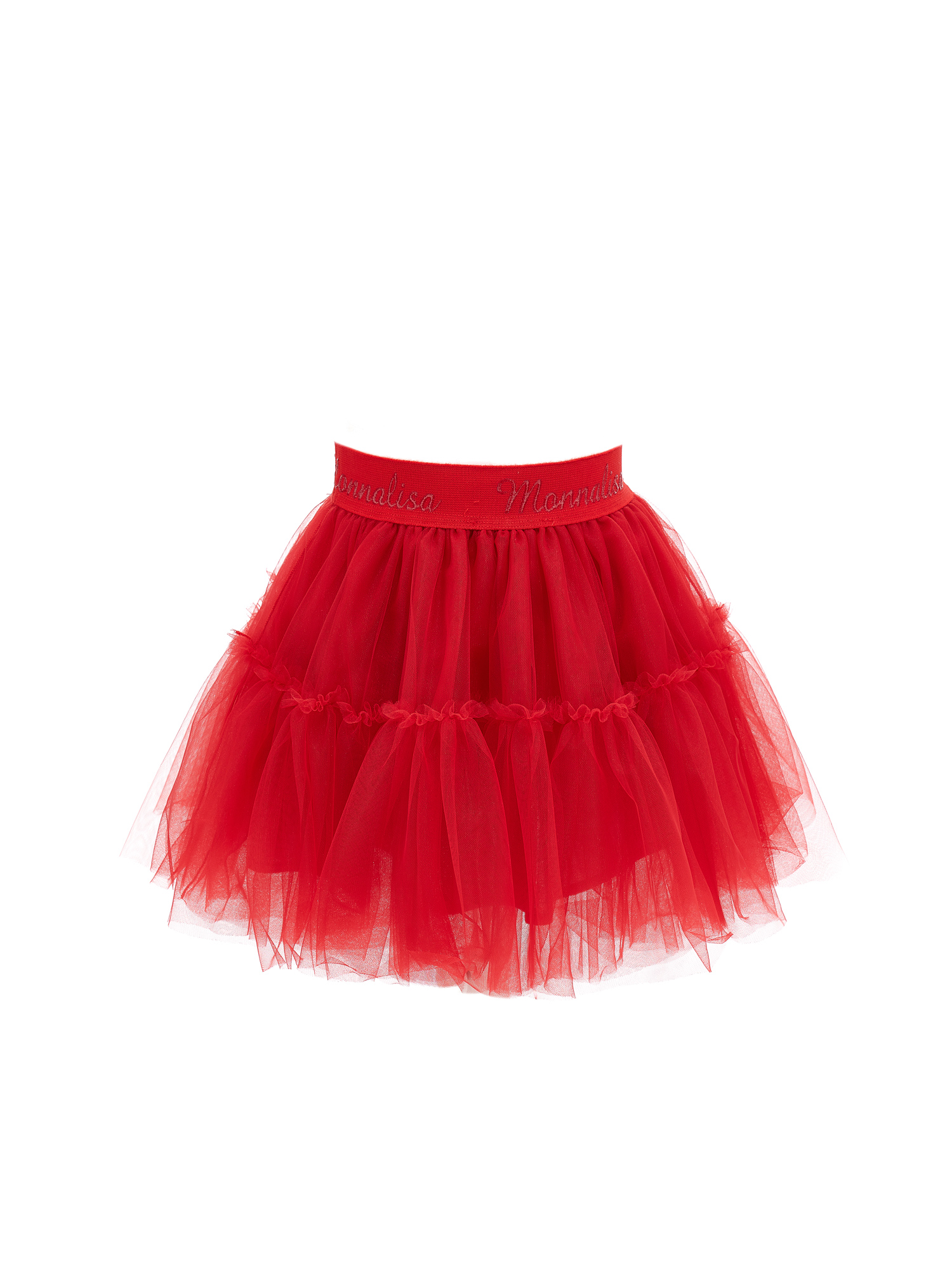 Monnalisa Babies'   Silk-touch Tulle Skirt In Red