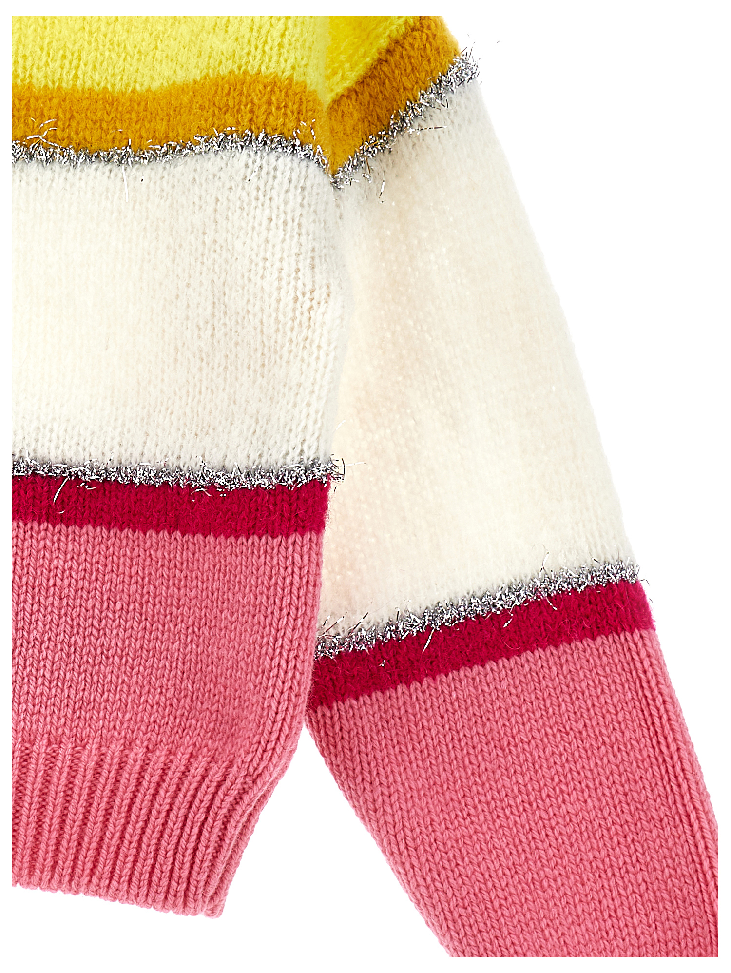 Monnalisa Striped Maxi Pullover In Multicolor