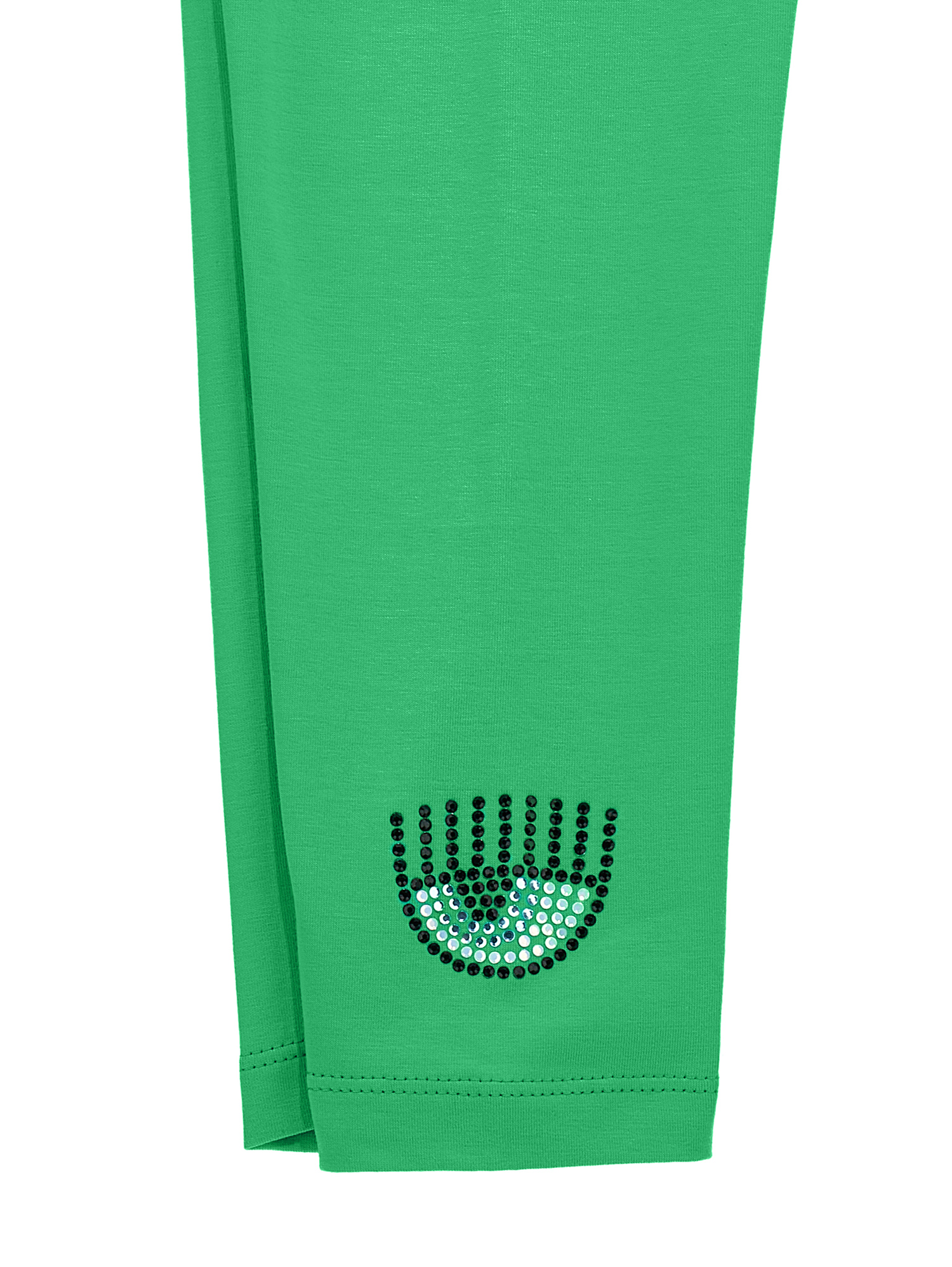 Shop Chiara Ferragni Eyestar Cotton Leggings In Bright Green