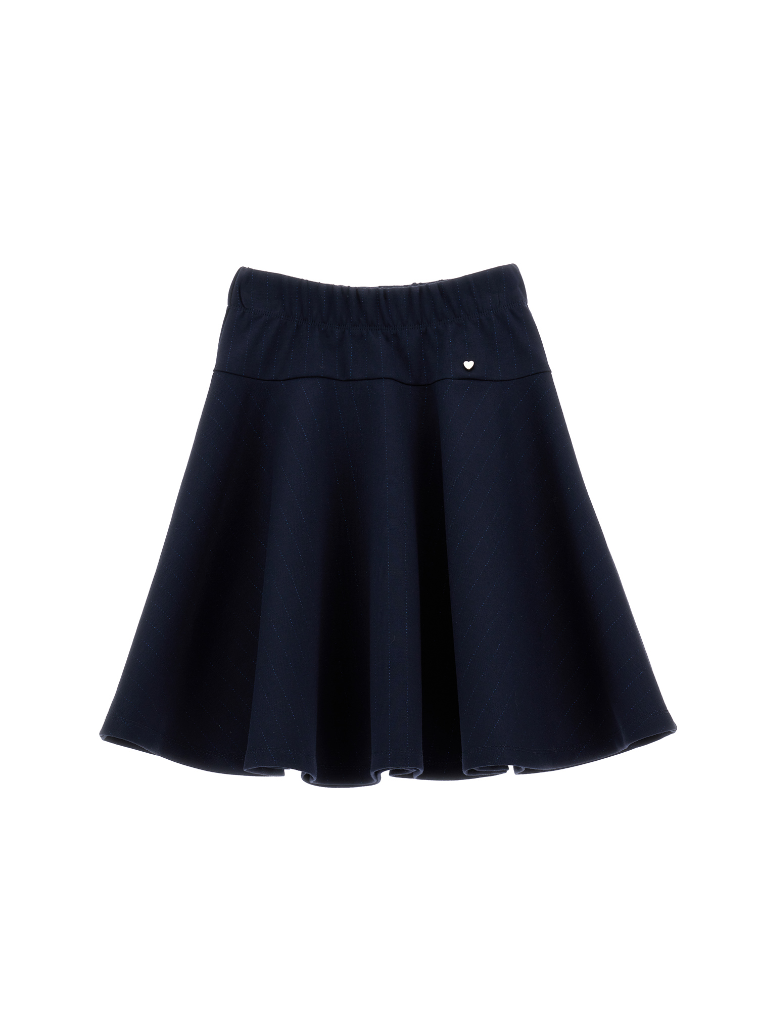 Monnalisa Pinstripe Milano Stitch Skirt In Dark Blue