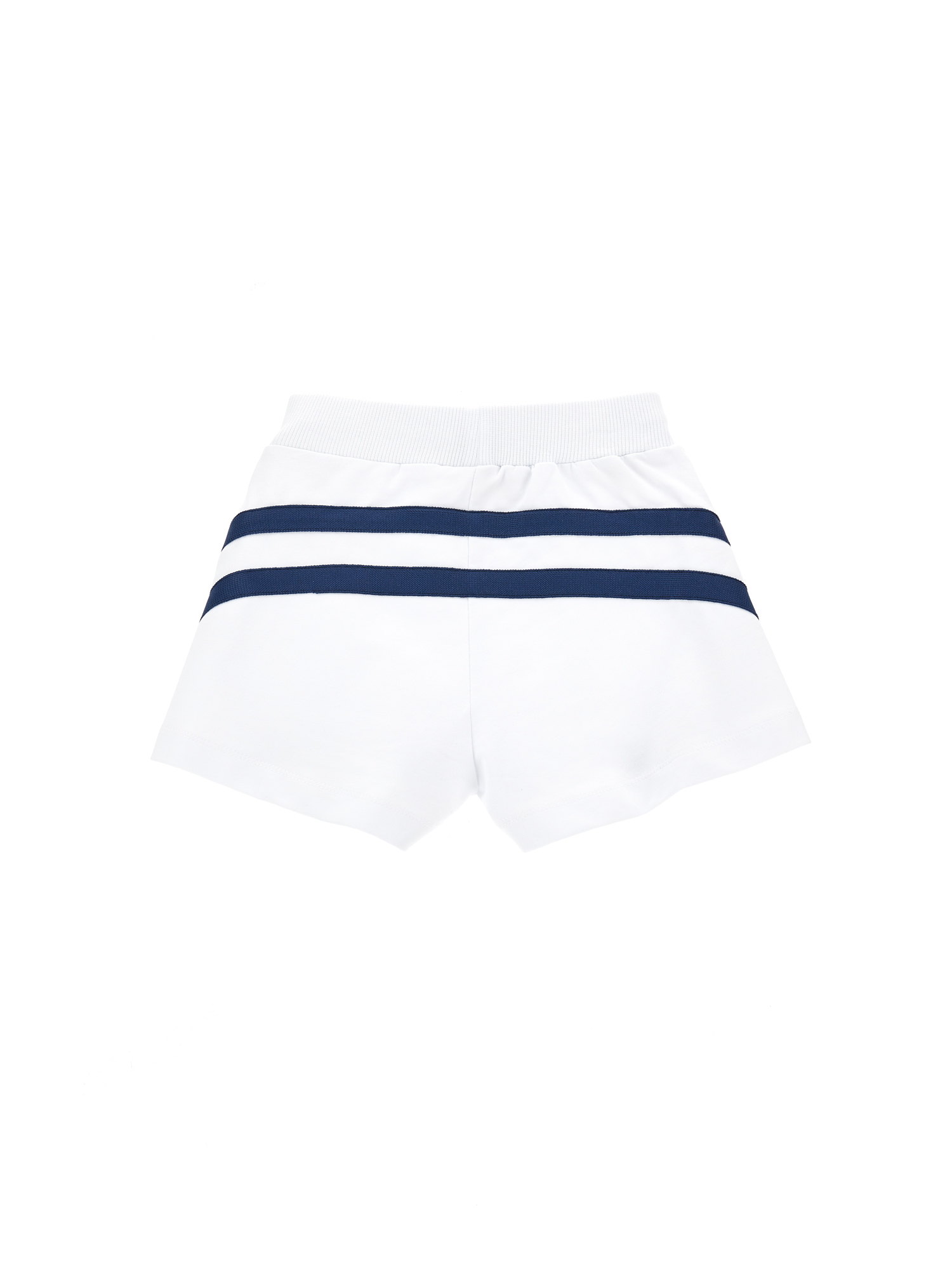 Shop Monnalisa Stretch Fleece Shorts In White