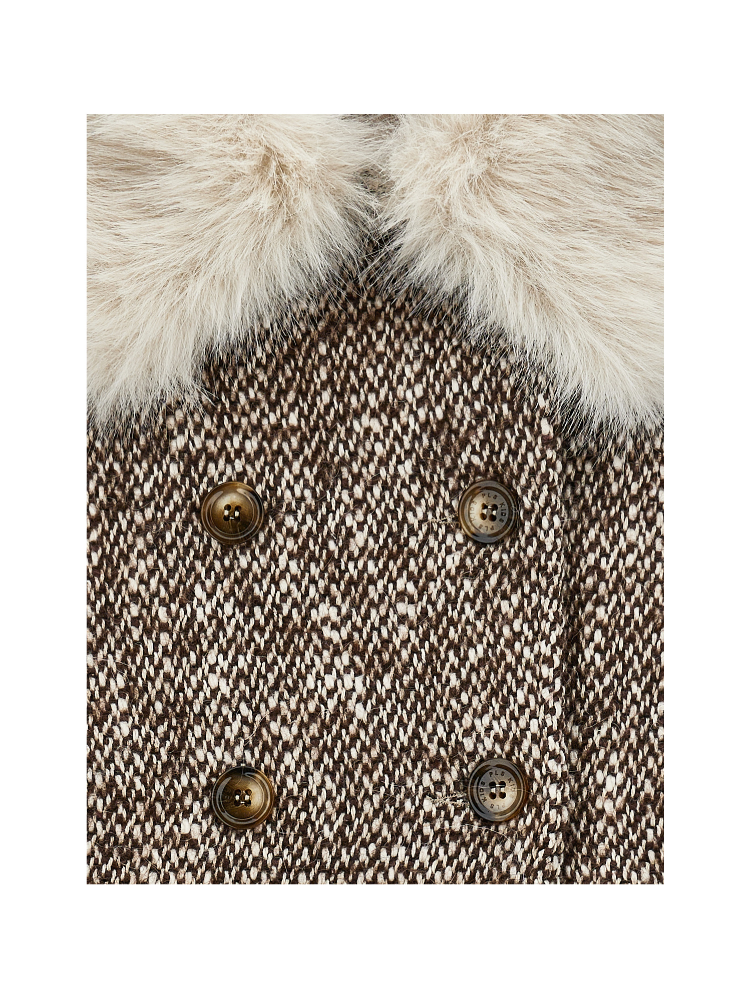 Philosophy Di Lorenzo Serafini Philosophy Kids Coat With Fur Collar In Multi