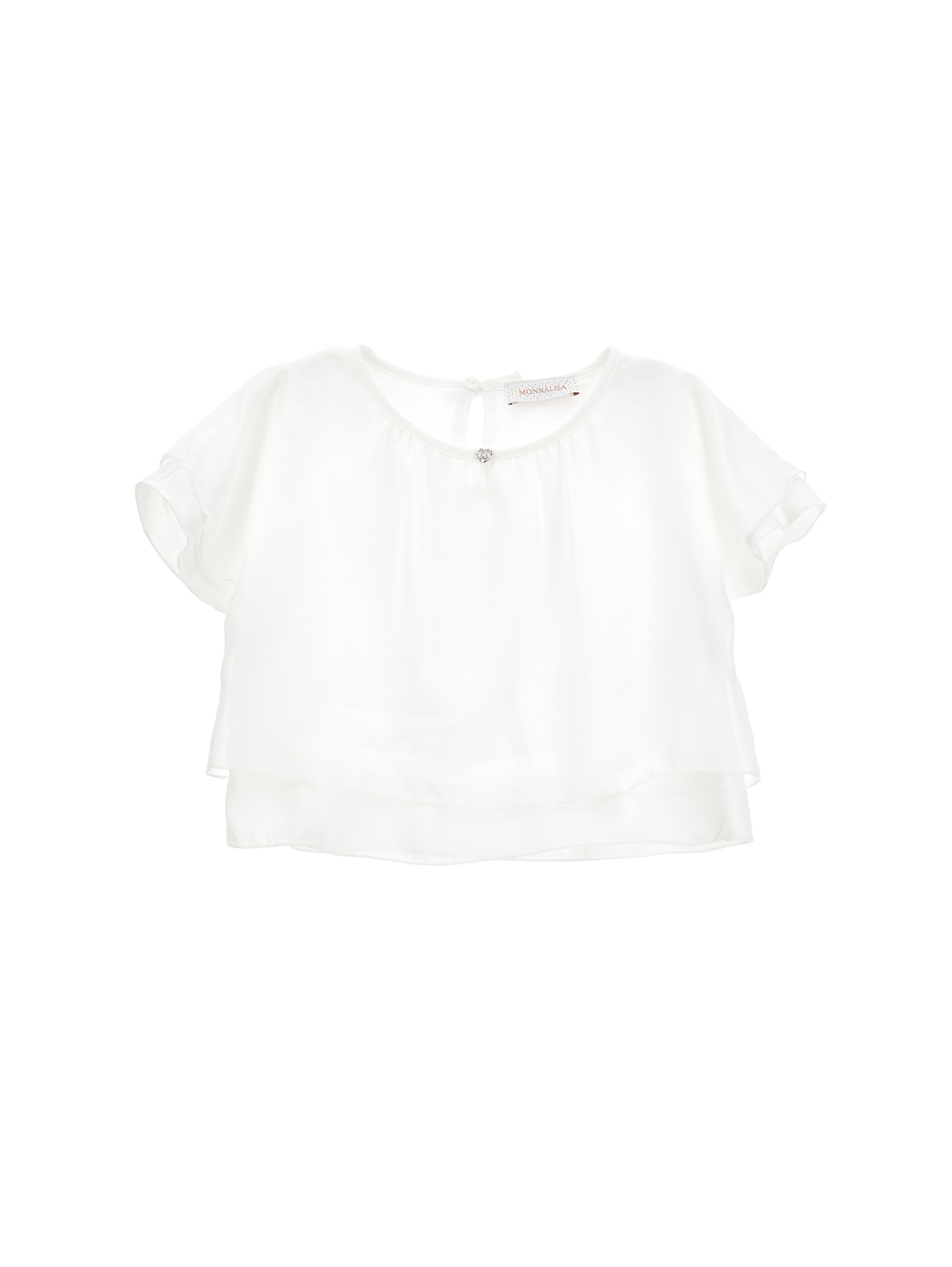 Monnalisa T-shirt raso con fiocchi sul retro