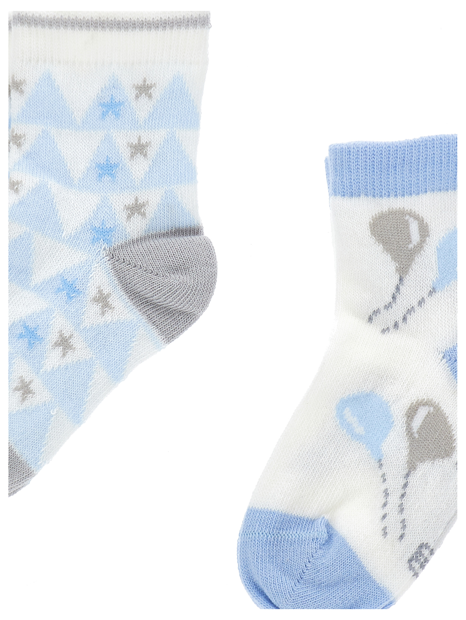 Monnalisa Patterned Socks Set In Cream