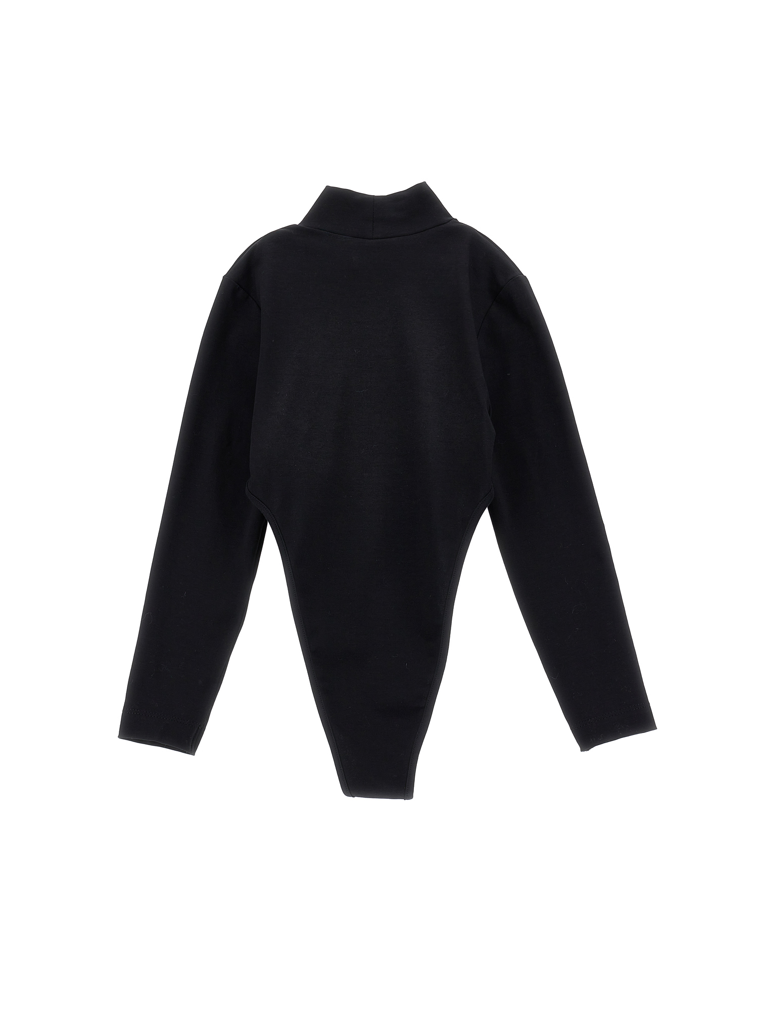 Shop Monnalisa Stretch Turtleneck Bodysuit In Black