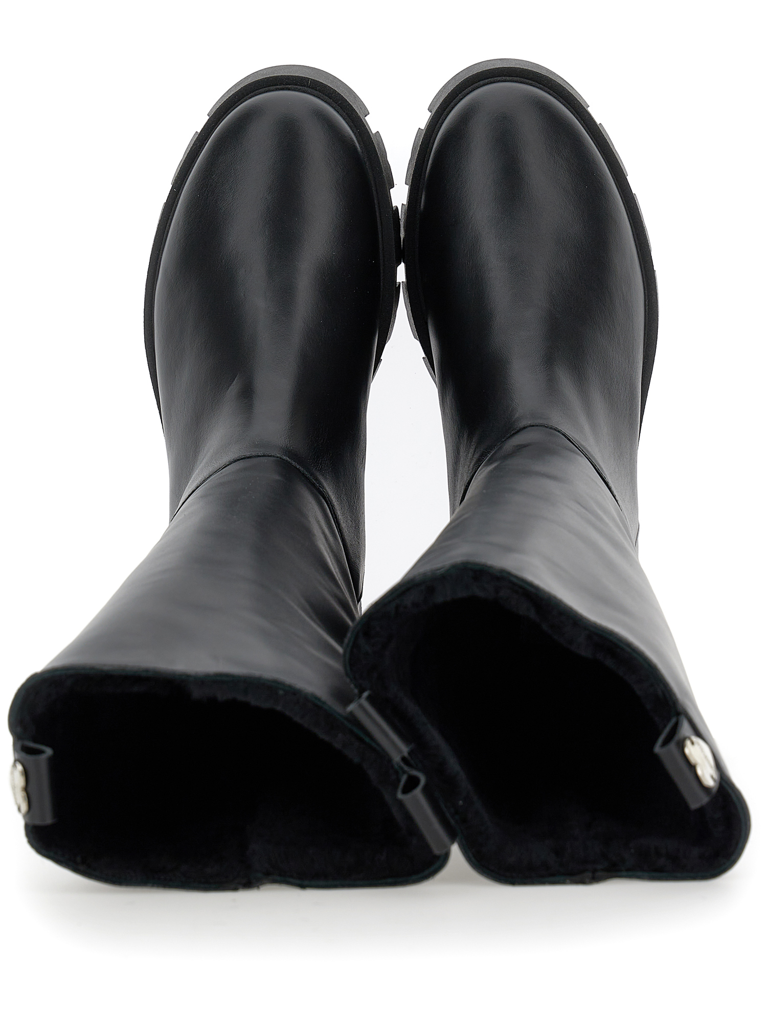 MONNALISA MONNALISA SHEEPSKIN LINING LEATHER BOOTS