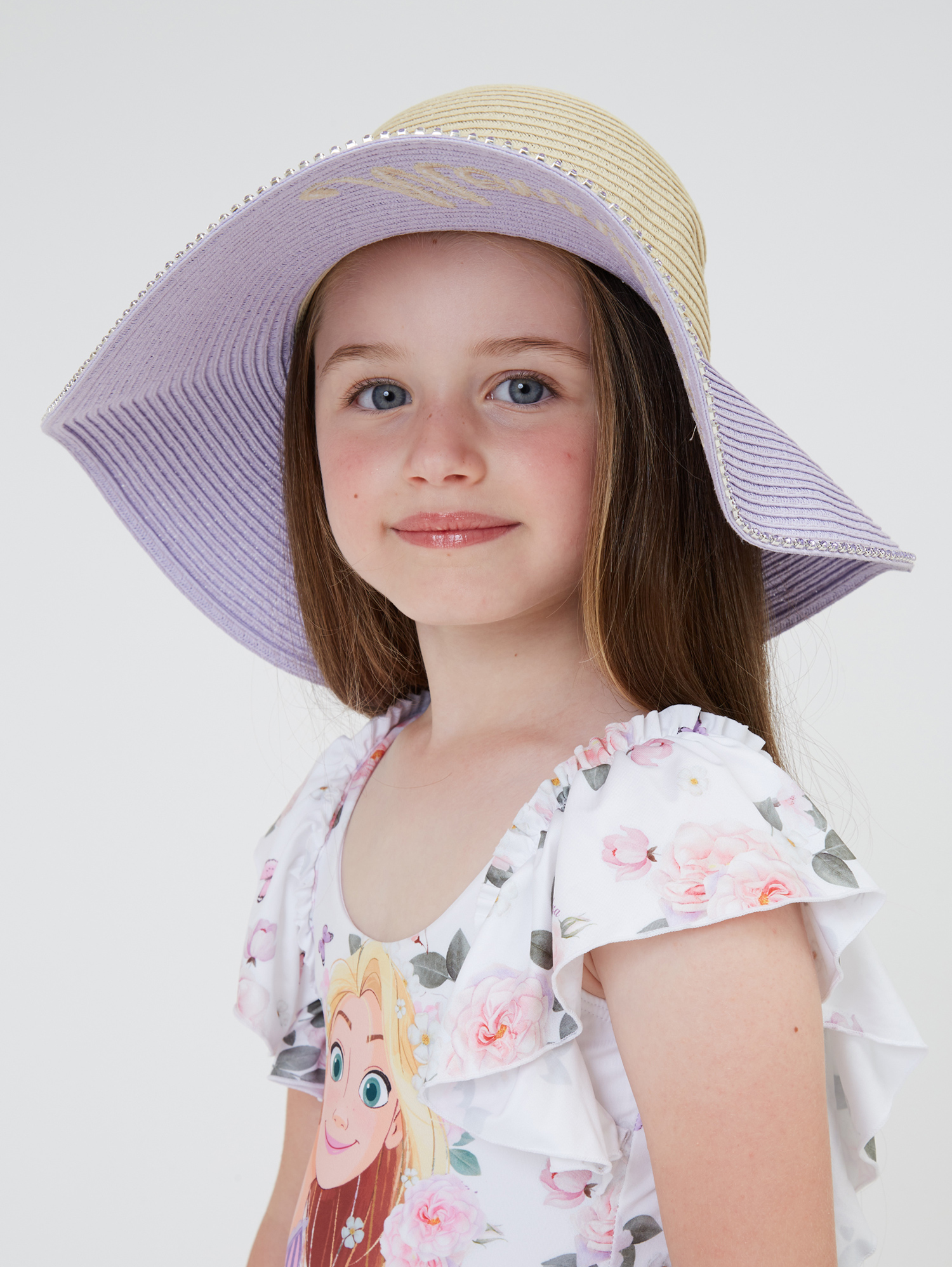 Shop Monnalisa Hat With Chain In Wisteria