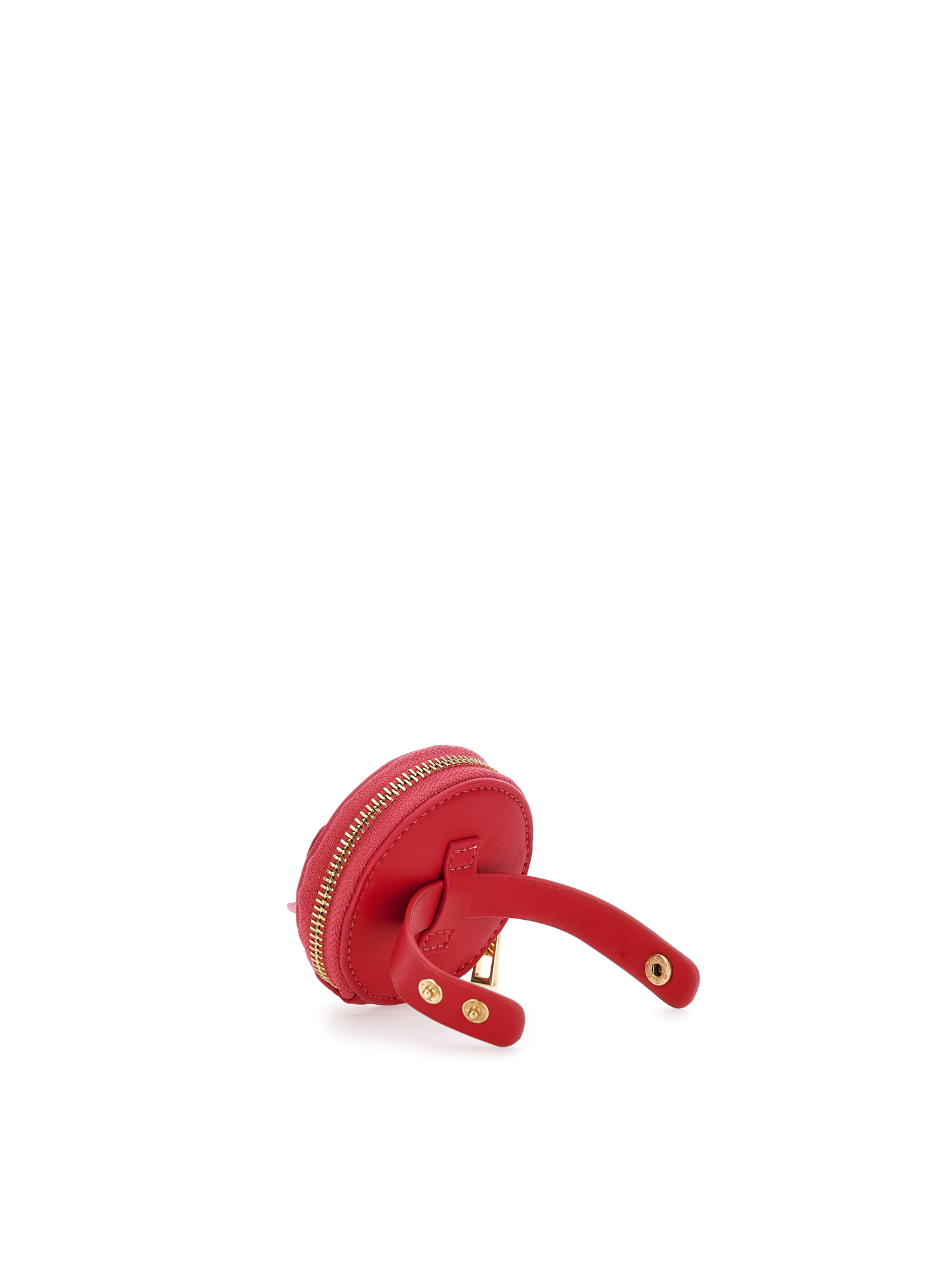 Monnalisa Regenerated Leather Bracelet Purse In Ruby Red